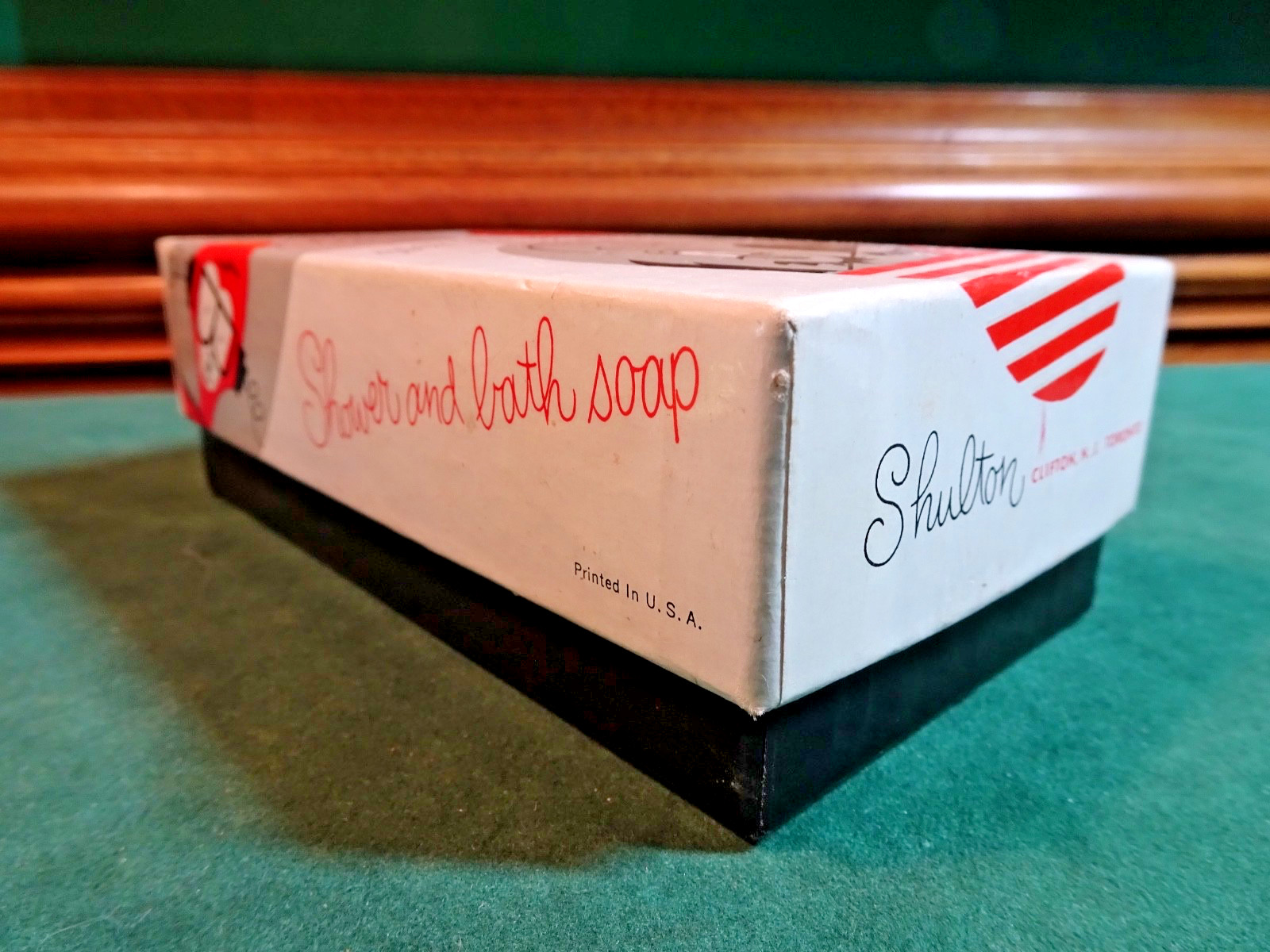 SHULTON ART DECO SHOWER & BATH SOAP ON A ROPE CORD, USA, WOMAN MASK, USA