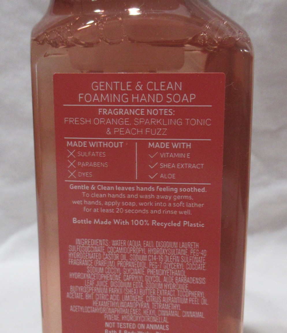 Bath & Body Works Gentle & Clean Foaming Hand Soap Lot Set of 2 SPARKLING ORANGE