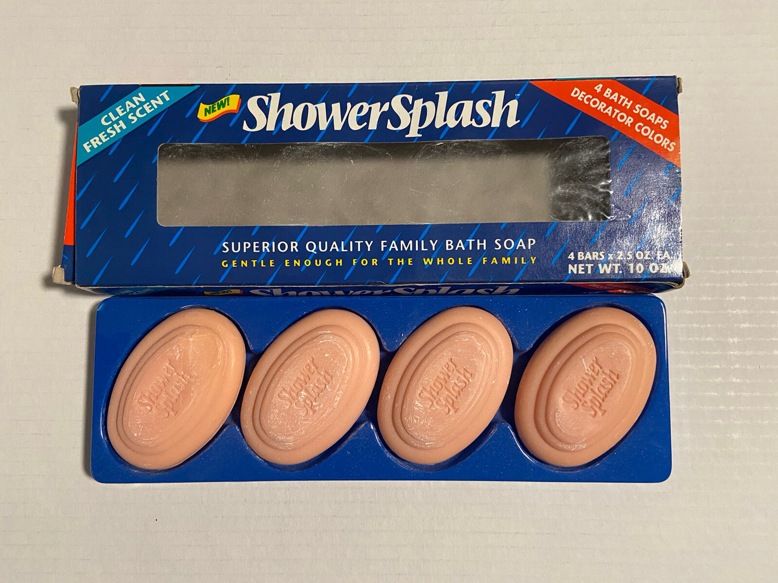Shower Splash Soap ~ 4 Bar Set ~ Easter Pink ~ Clean Fresh Scent ~ (Vintage)