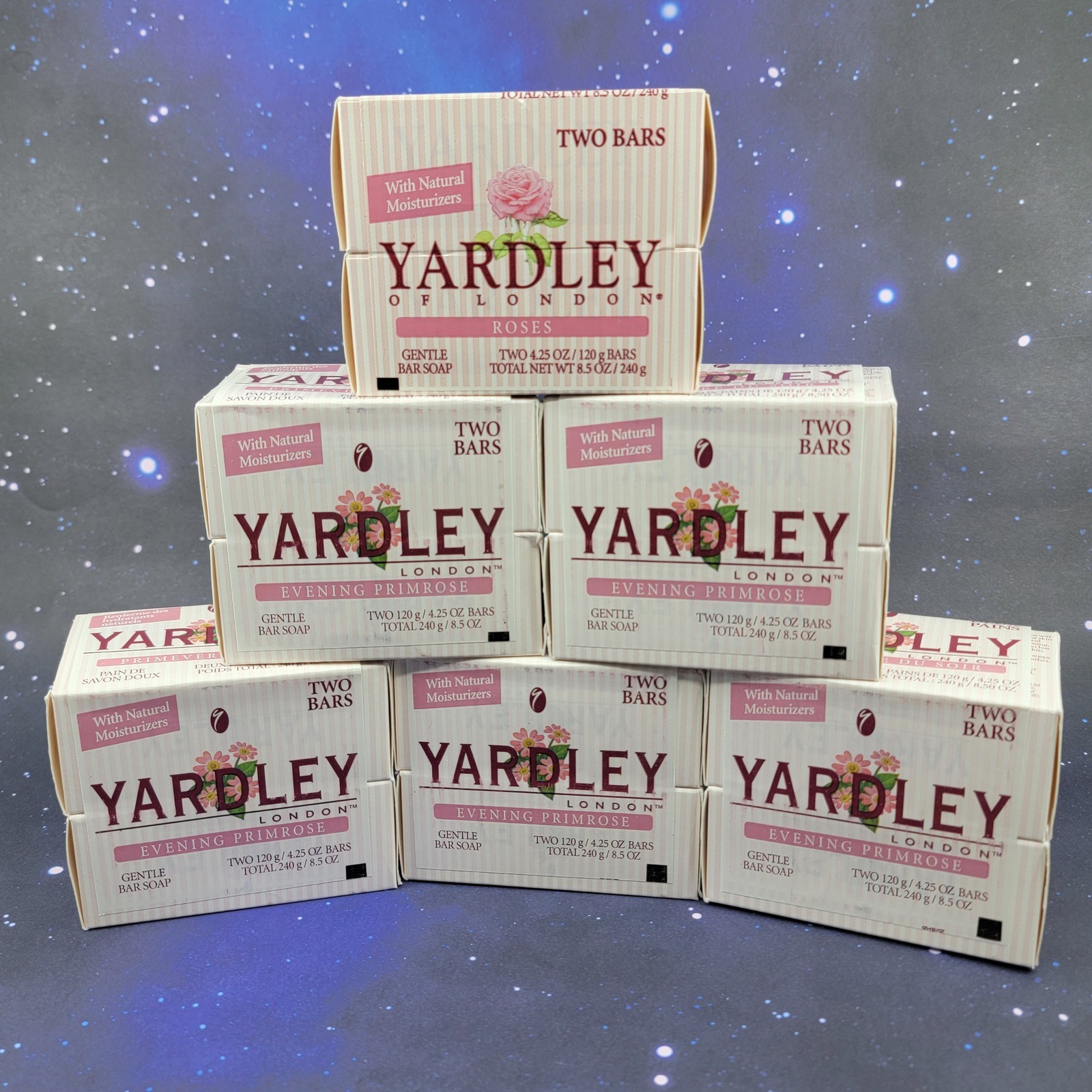 Lot of 12 Yardley London Bar Soap Evening Primrose & Roses