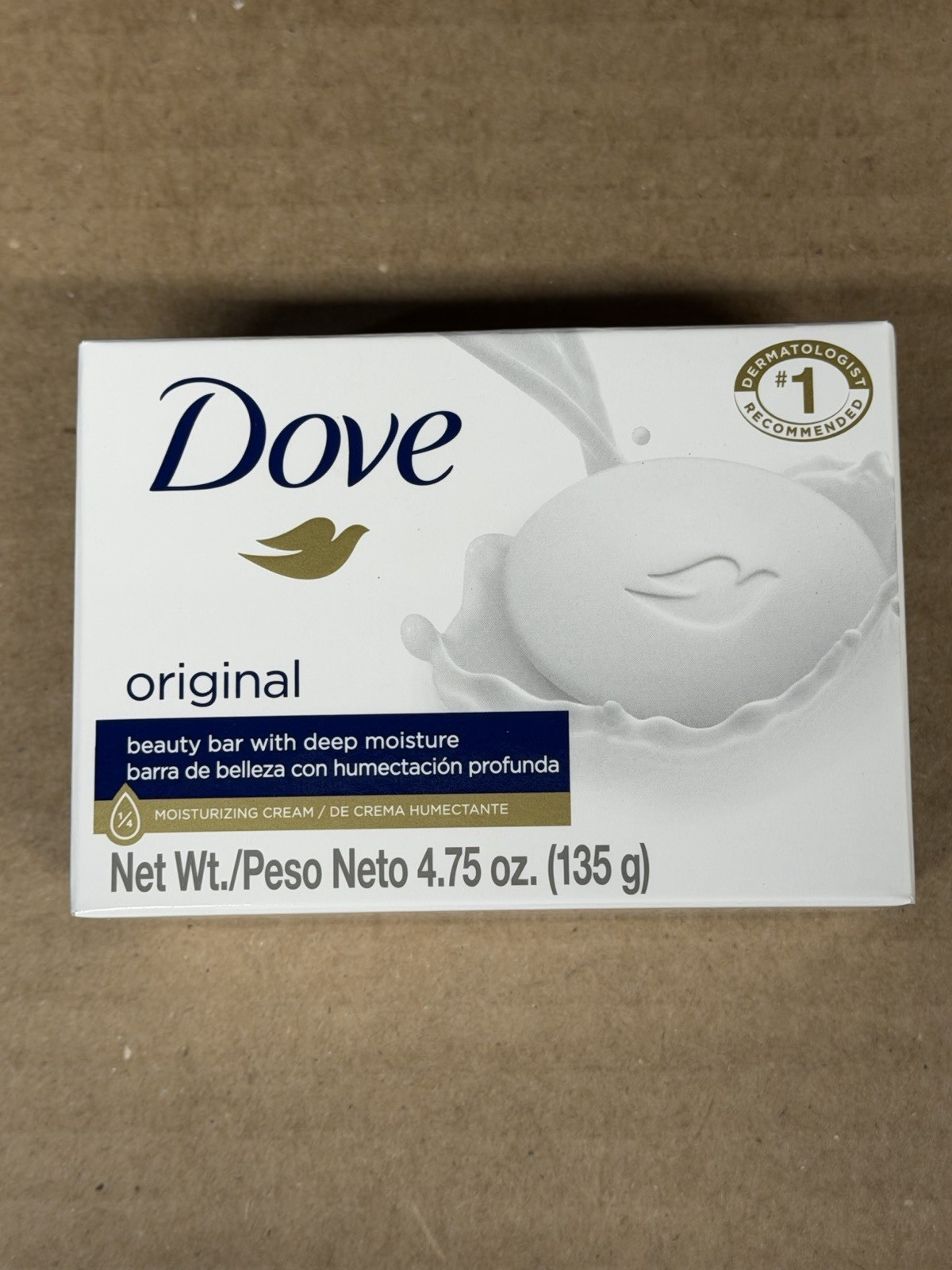 Dove Beauty Bar Original Deep Moisture Bar Soap 135g 4.75oz 12 Pack