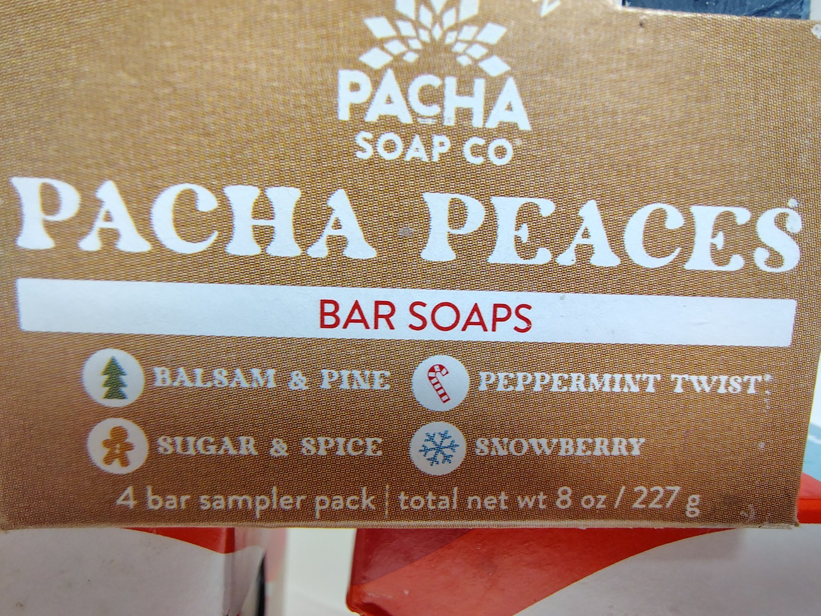 Pacha Soap Co. Limited Edition Holiday Scents, 4 Bars Per Box, Lot of 3 Boxes