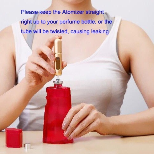 5ml Mini Refillable Perfume Atomizer Bottle for Travel Spray Scent Pump Case USA