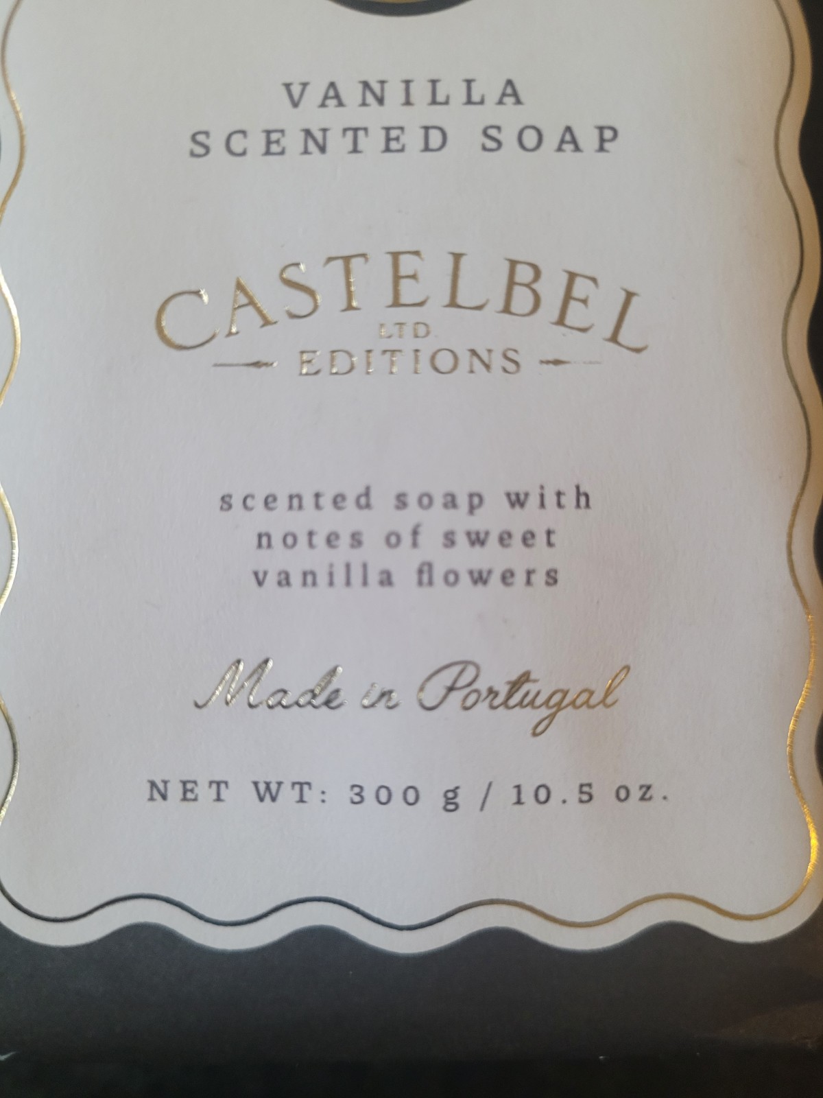 Castelbel Sweet Vanilla Flower Bar Soap Made in Portugal 300g/10.5oz New Ltd Ed