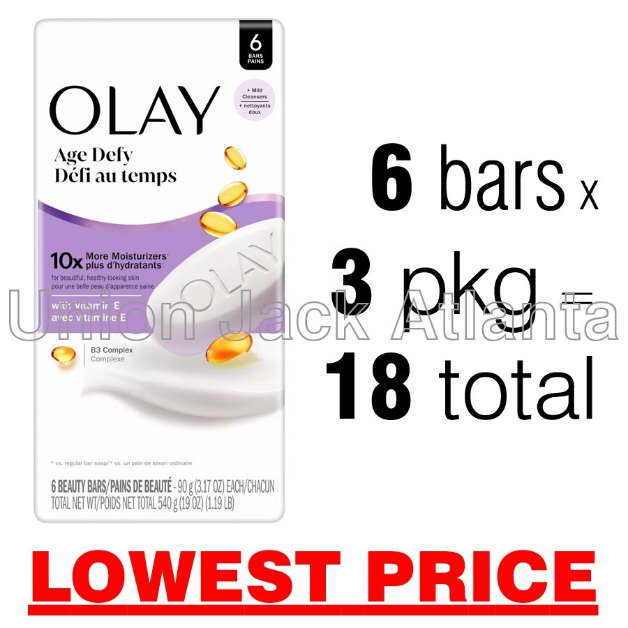 Olay Age Defying bar soap (6ct x 3 = 18 bars) – LOWEST PRICE!!