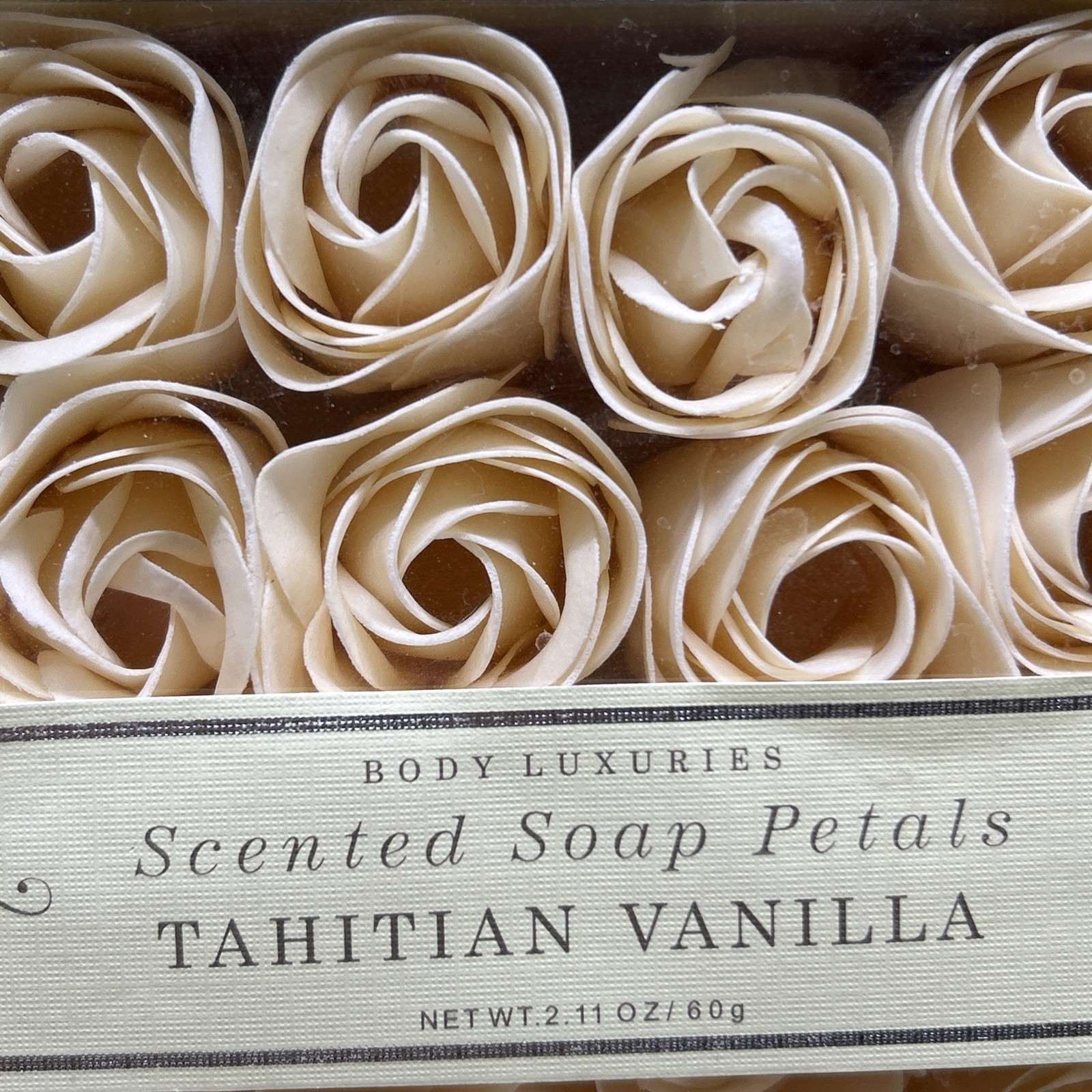Body Luxuries Scented Soap Rose Petals, Vanilla Tahitian