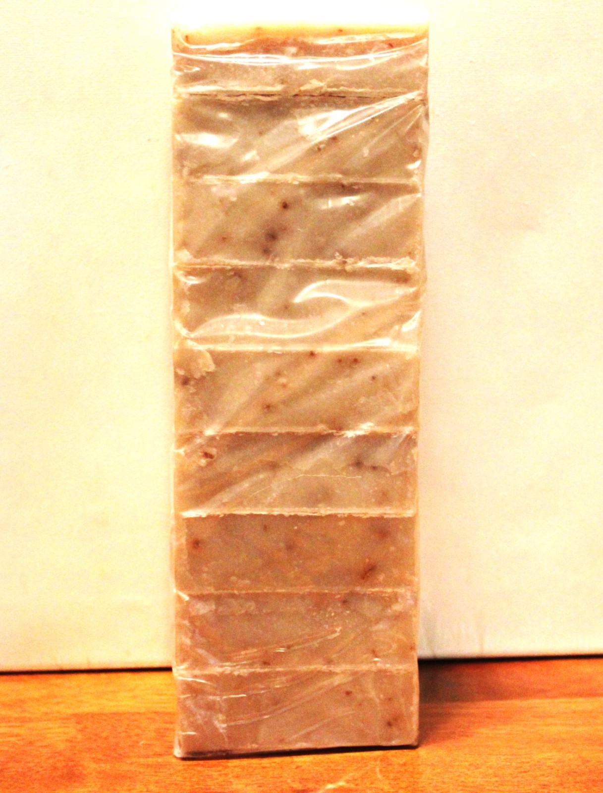Oatmeal Mlk and Honey Cold Processed handmade soap loaf, 9 precut bars