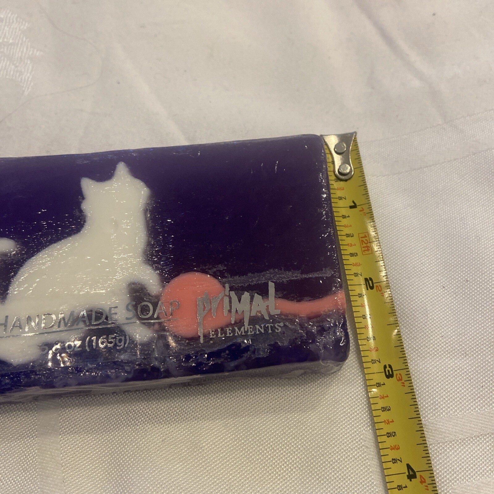 Primal Elements, WHITE CAT Full Size 5.8oz Handmade Soap New In Wrap