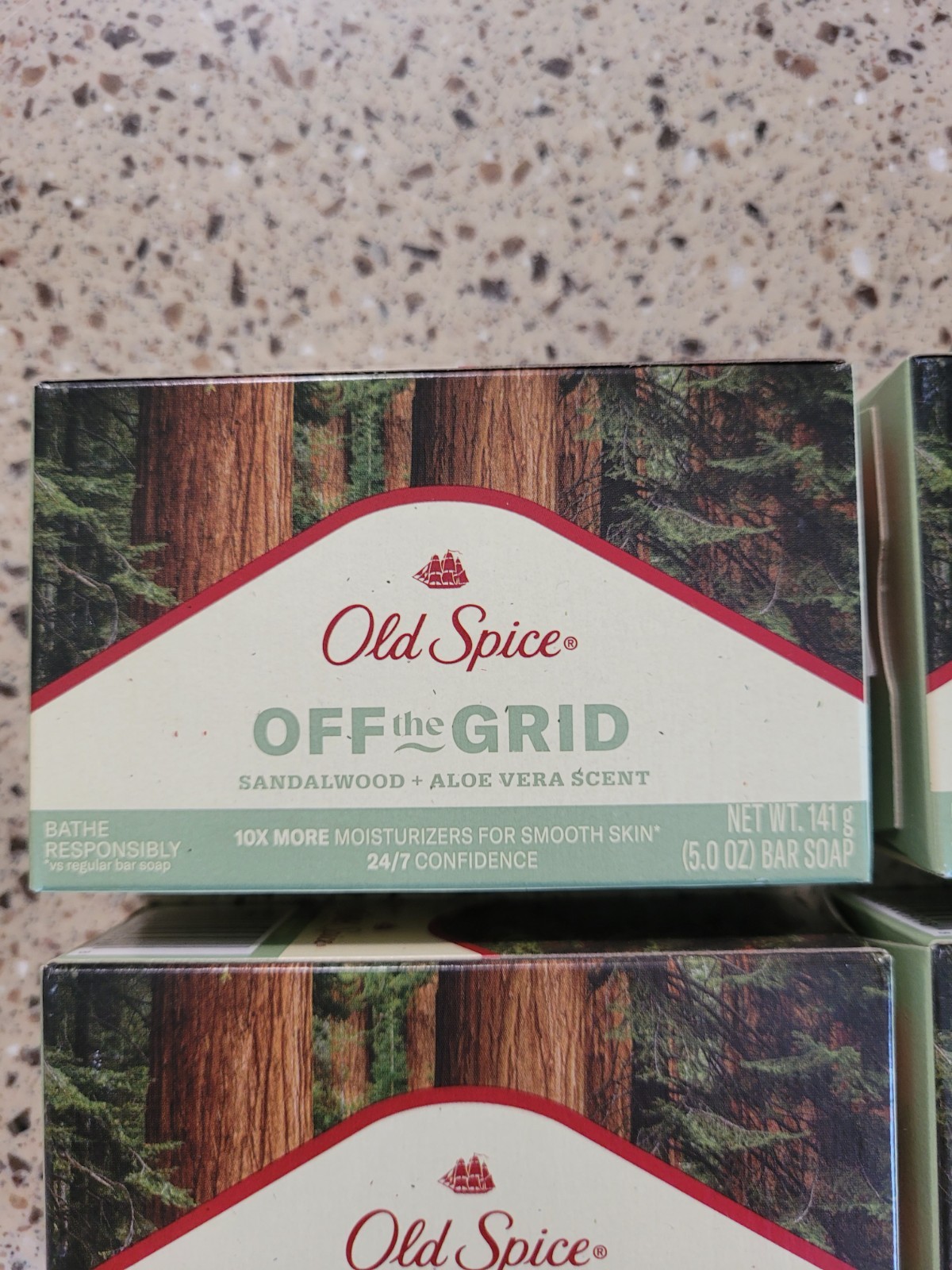 4 Old Spice Off The Grid Sandalwood & Aloe Vera Bar Soap 5oz Each Discontinued