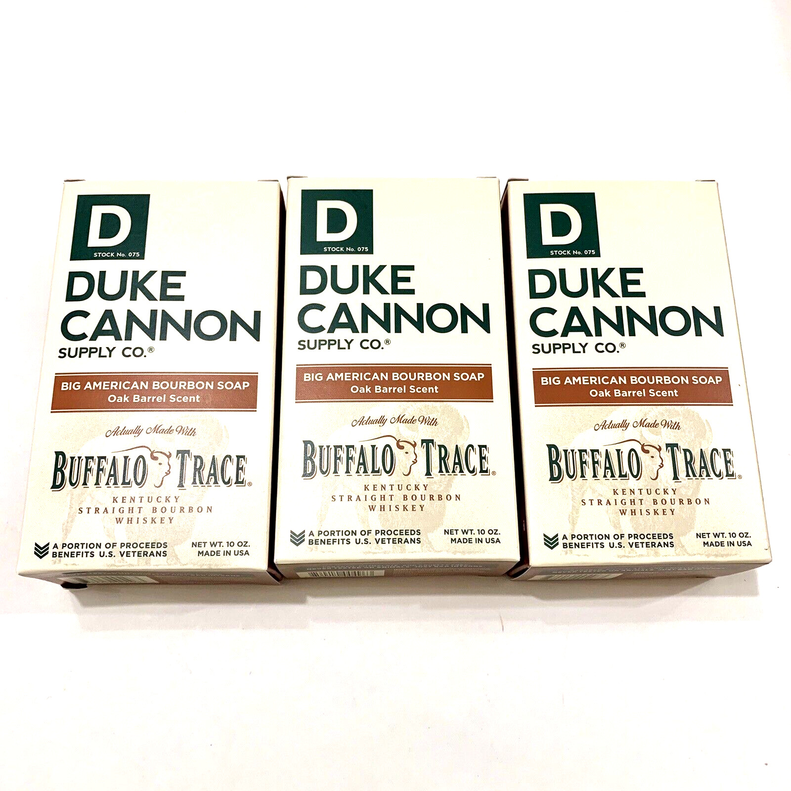 3-Pack Duke Cannon – Big American Bourbon Soap – Brown Brick of Soap FREE SHIP!!