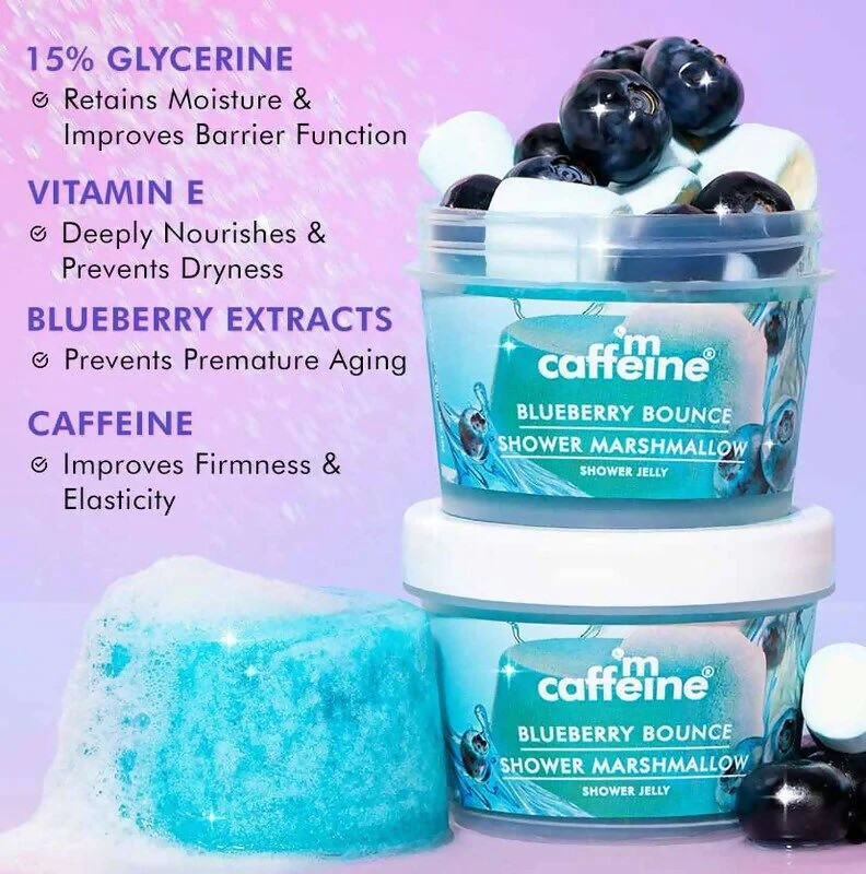 mcaffaine Blueberry Bounce Shower Marshmallow Jelly Soap – 100gm (SET Of 3)