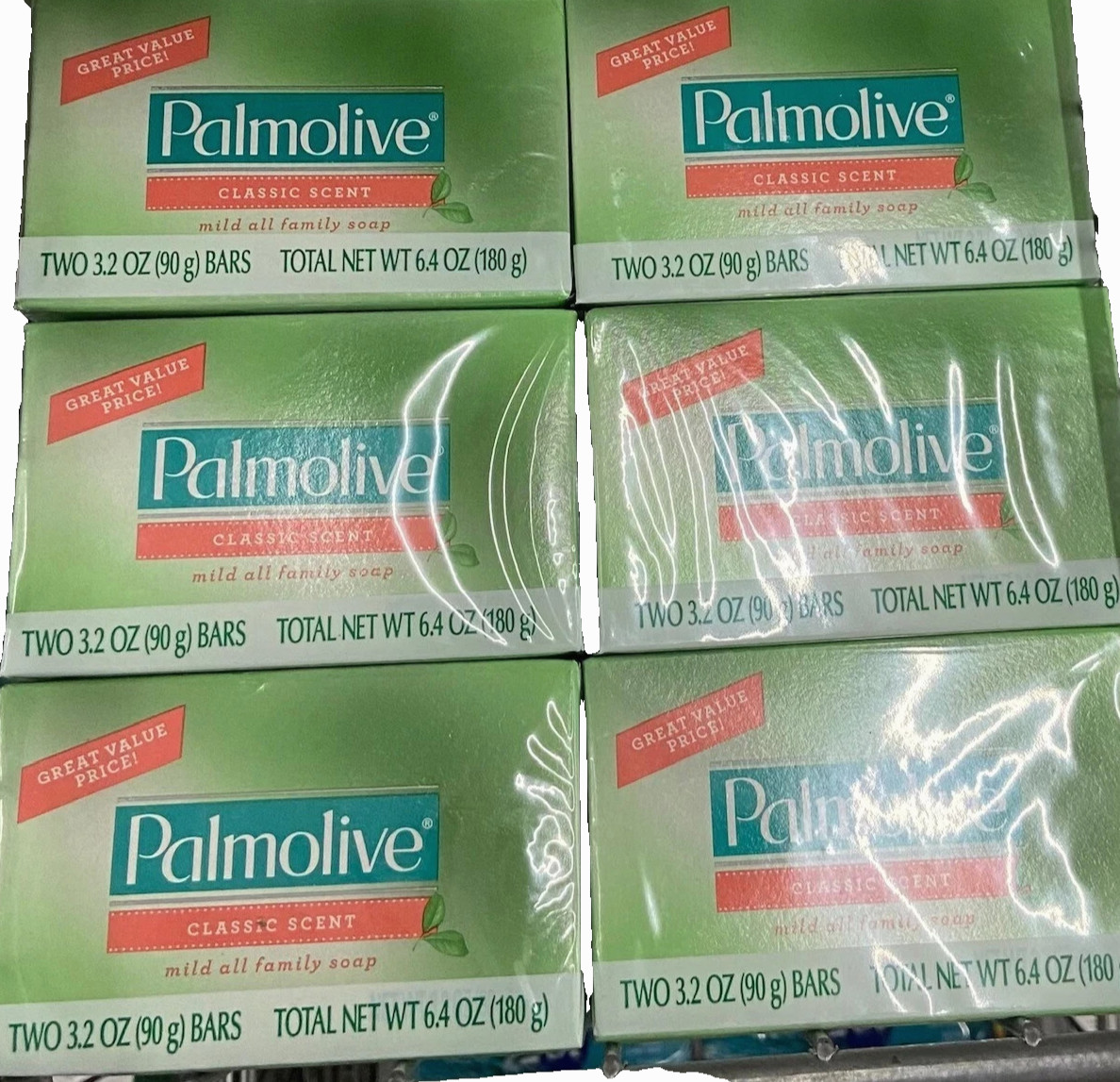 Lot of 12 Palmolive Mild Soap Classic Scent 3.2 Oz Bars (6 Pack)