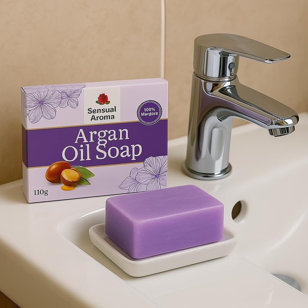 Argan Oil Soap Bar for Face & Body Moisturizing Cleanser Glow for All Skin Types