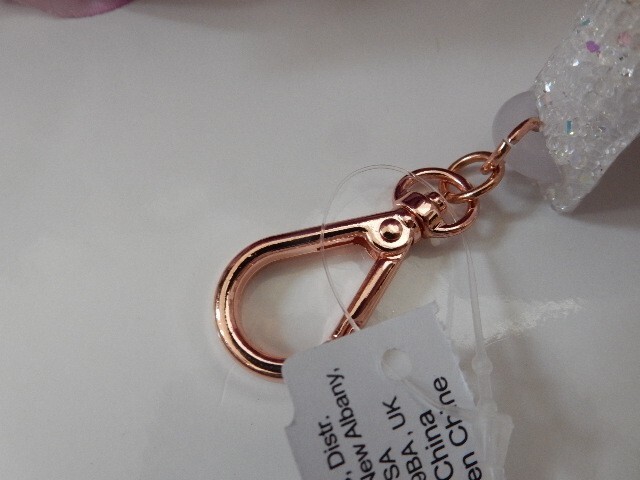 Bath & Body Works OMBRE PEACH BLING Pocket *Bac Holder Keychain Clip Case