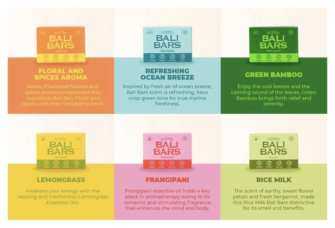Bali Bars Natural Soap Bar For Men and Women Dry Sensitive Skin
