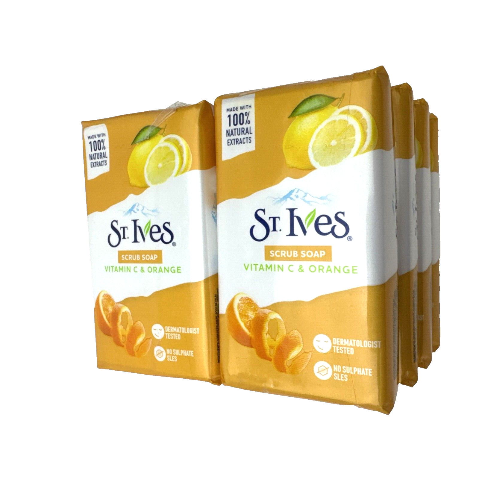 St. Ives Plant Based Scrub Soap Vitamin C & Orange ~8 bars/100 g each~ New