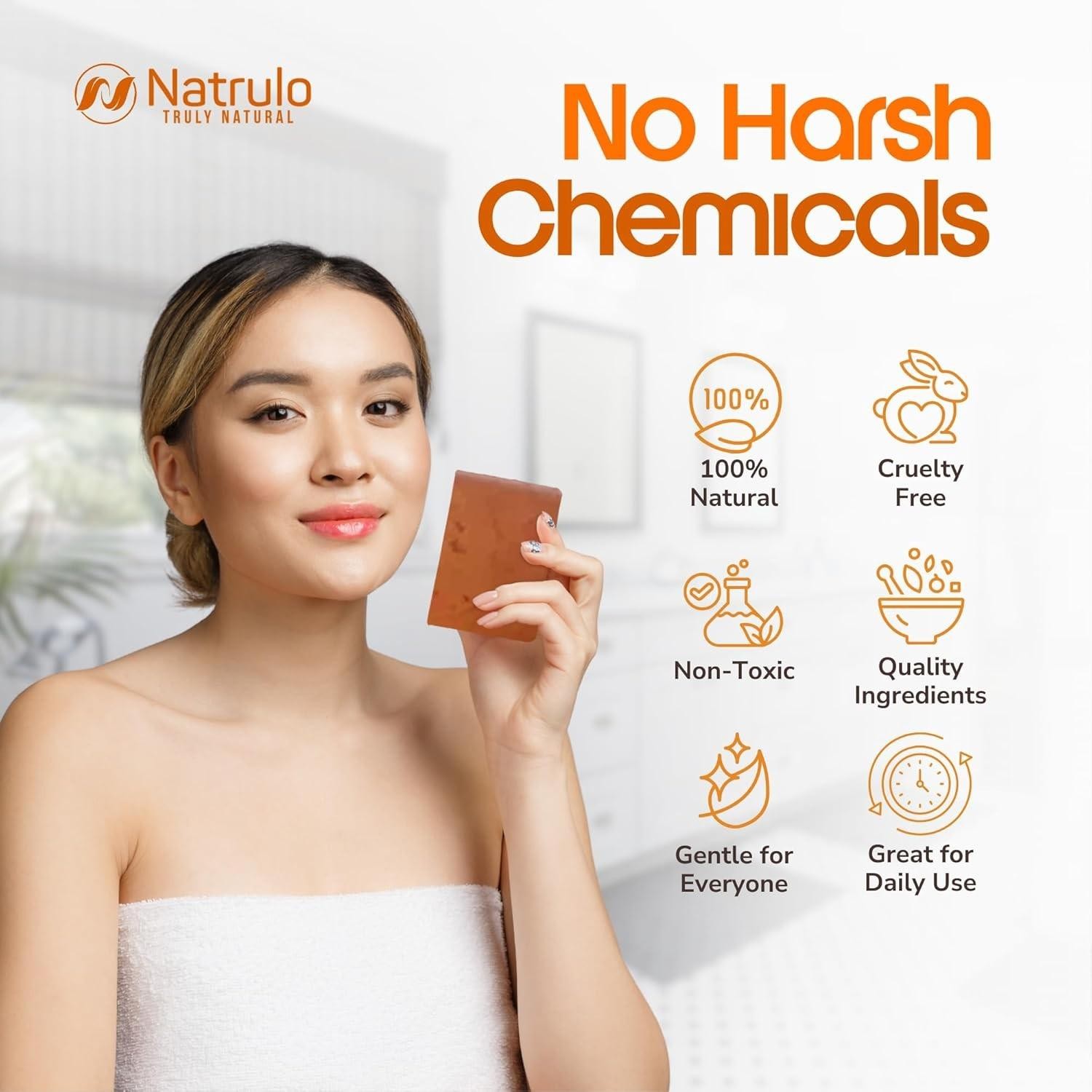 Natrulo Persimmon Soap Bar for Body Odor Control Â Purifying Deodorizing Body