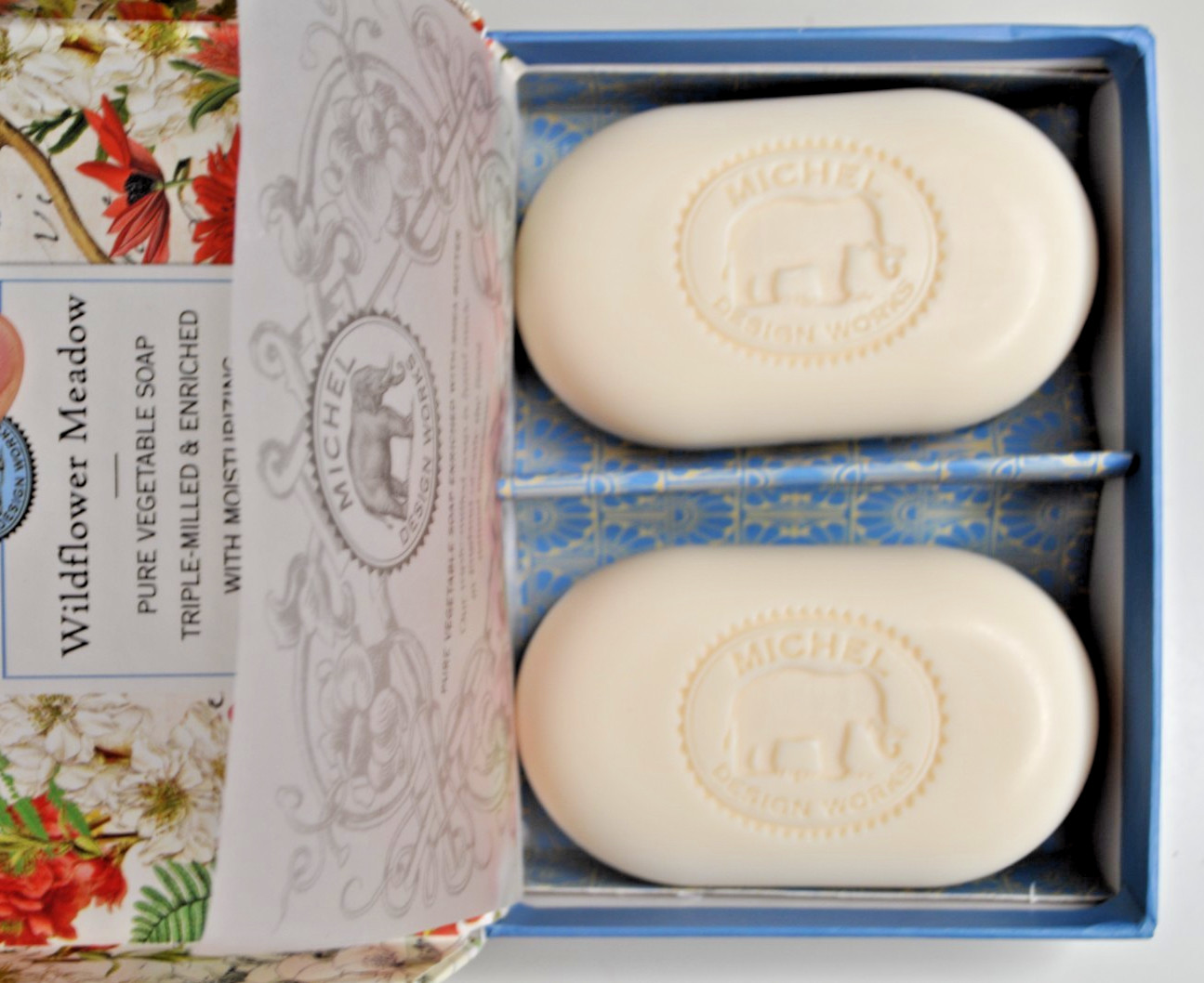 Michel Design Works Wildflower Meadow Shea Butter Soap Box Set Of 2 4.5oz bars