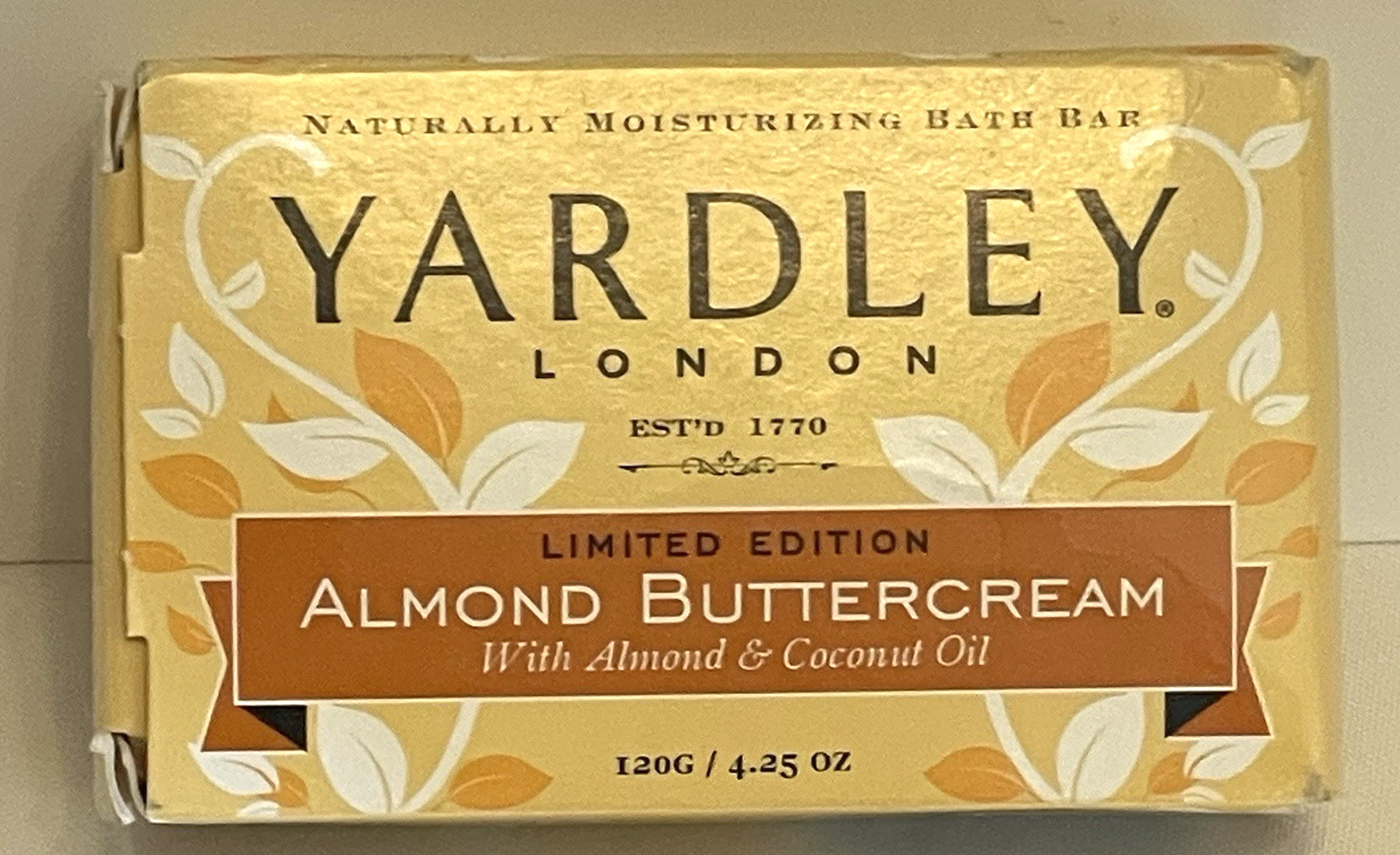 Yardley London Almond Buttercream Naturally Moisturizing Bath Bar 4.25 oz