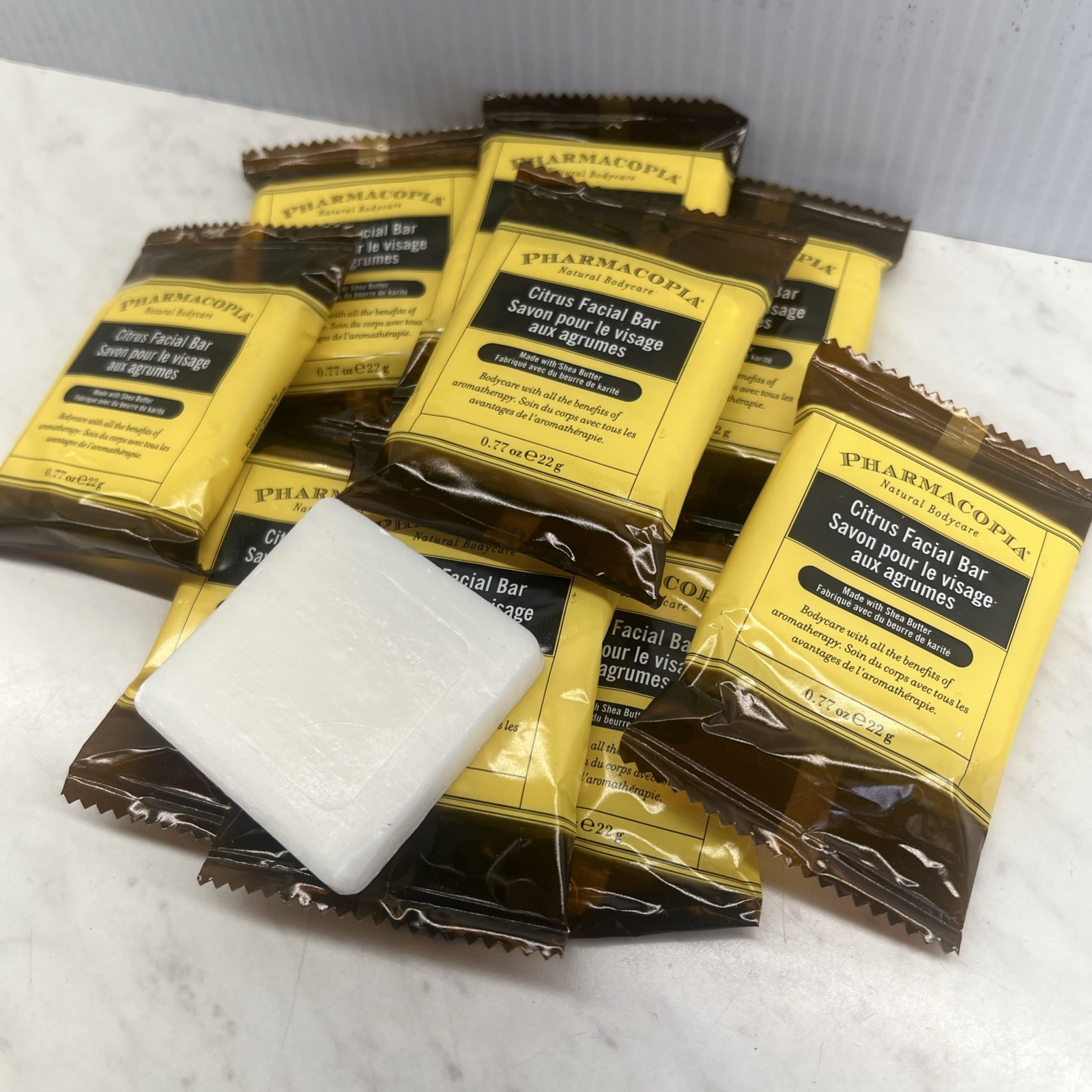 Pharmacopia Citrus Facial Bar Aromatic Soap, 1.5 oz Travel Size, Lot of 10 Bars