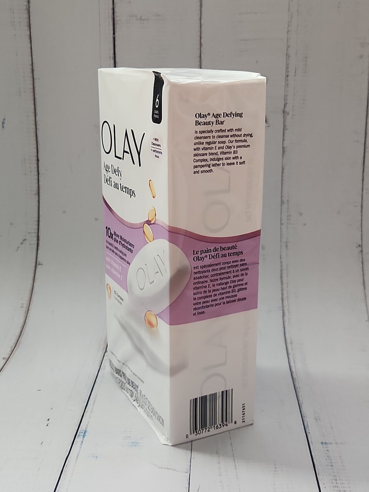 OLAY Age Defy Beauty Bar Soap, 6 Bars, Total 19 fl oz