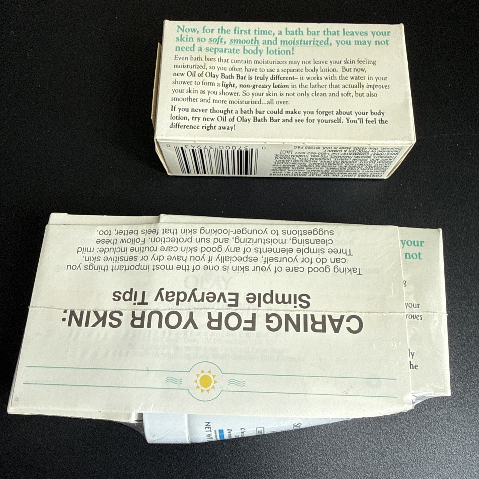 Vintage 1995 new sealed lot Of 2 Oil Of Olay Soap Bath Bar Sensitive Skin 3.2 oz