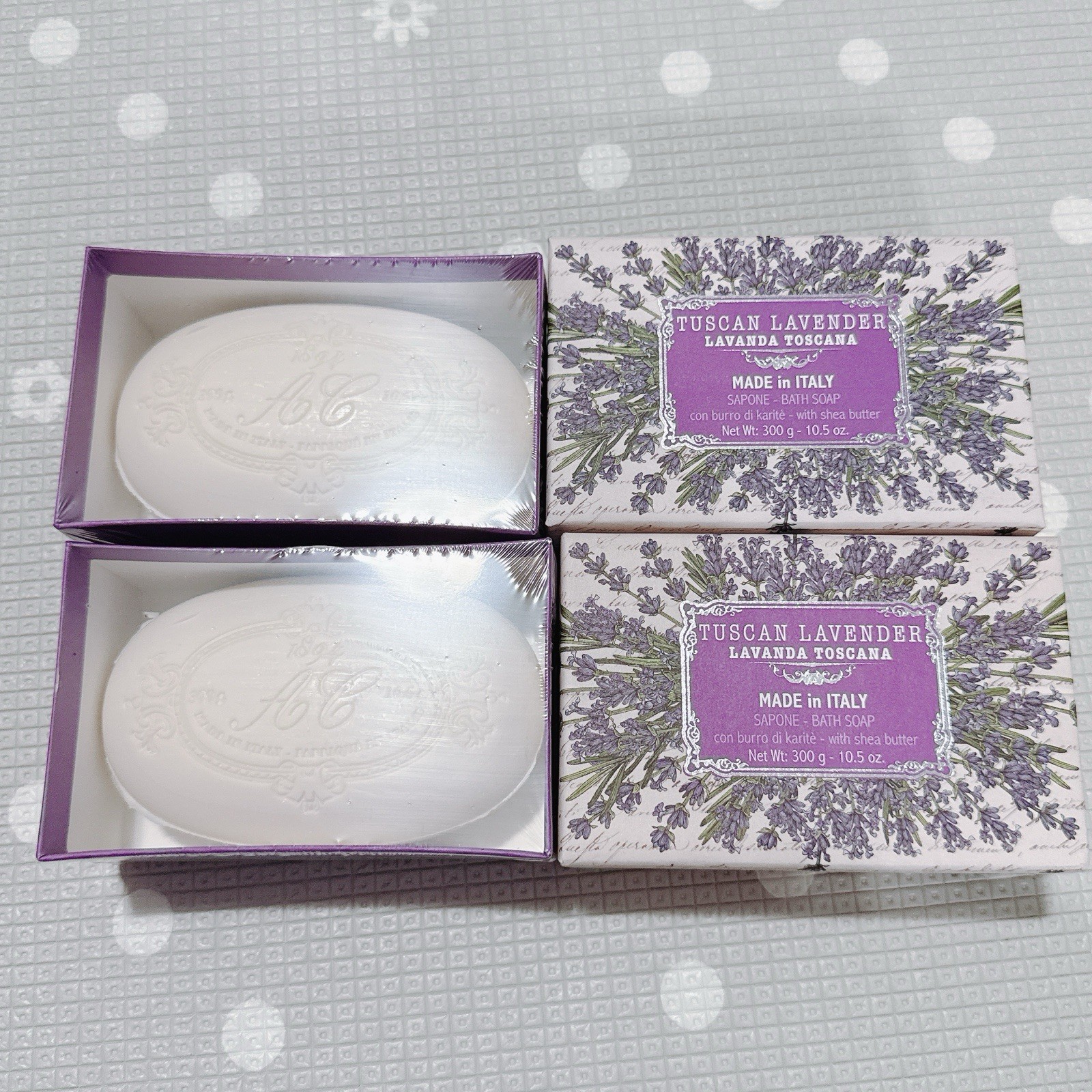 2 pcs SAPONERIE MARIO FISSI SRL 10.5 OZ Bar Soap: Tuscan Lavender Box Sealed