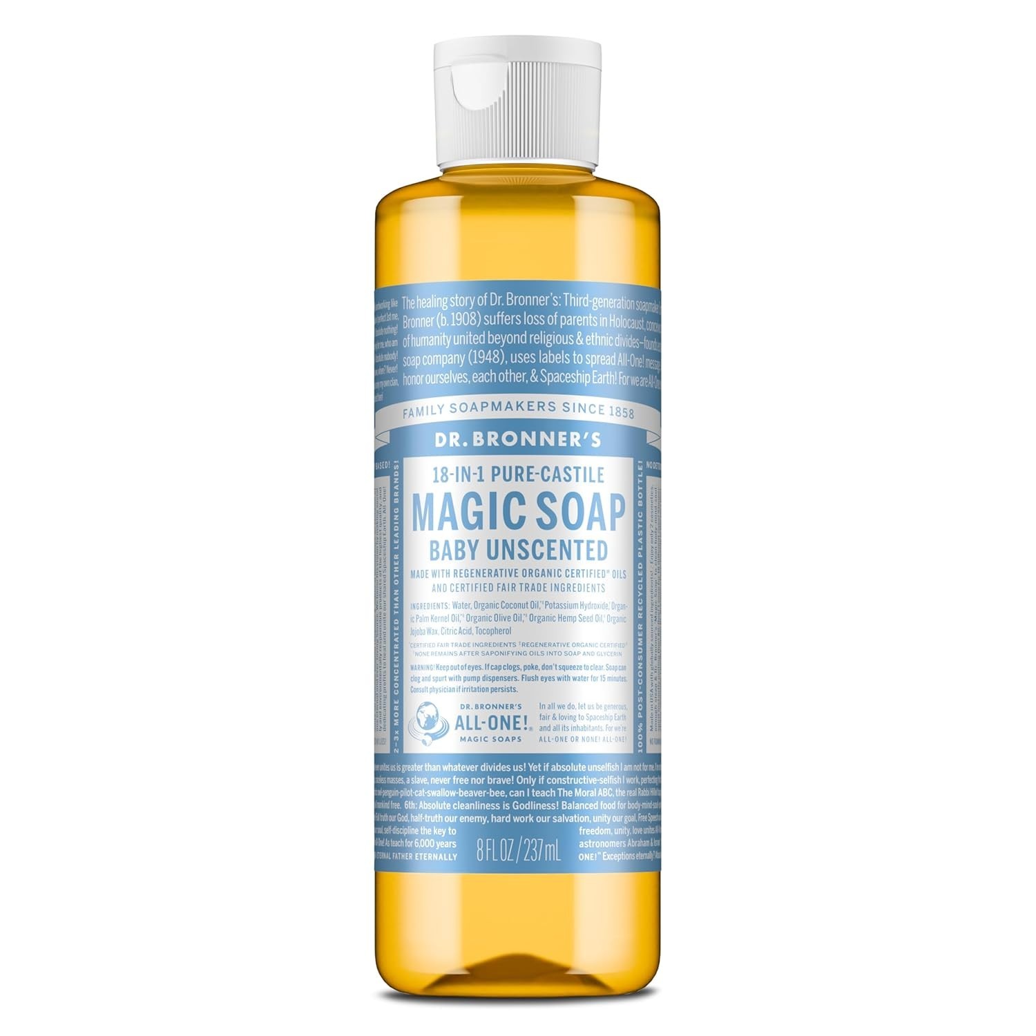 Gentle 8oz Liquid Soap for Babies – Organic, , Unscented Cleansing Solution