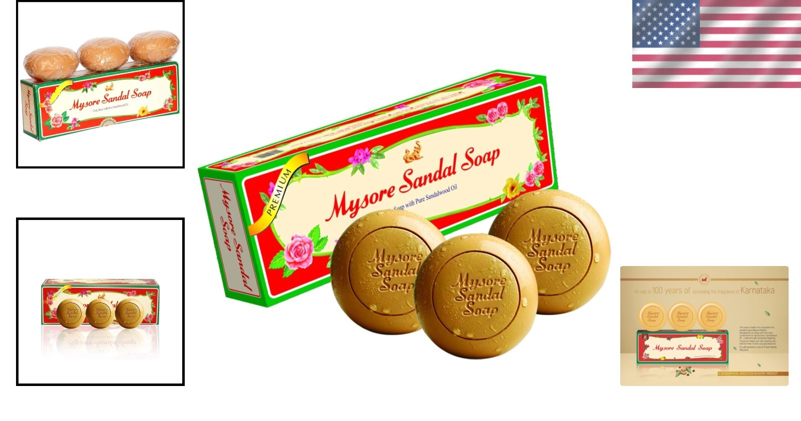 Elegant Sandalwood Soap Bars – Pack of 3, Moisturizing for Beautiful Skin