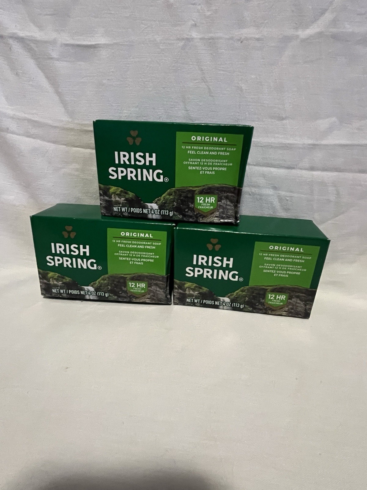 Irish Spring Original Deodorant Soap Bar 12 HR Fresh 4 oz Multipack
