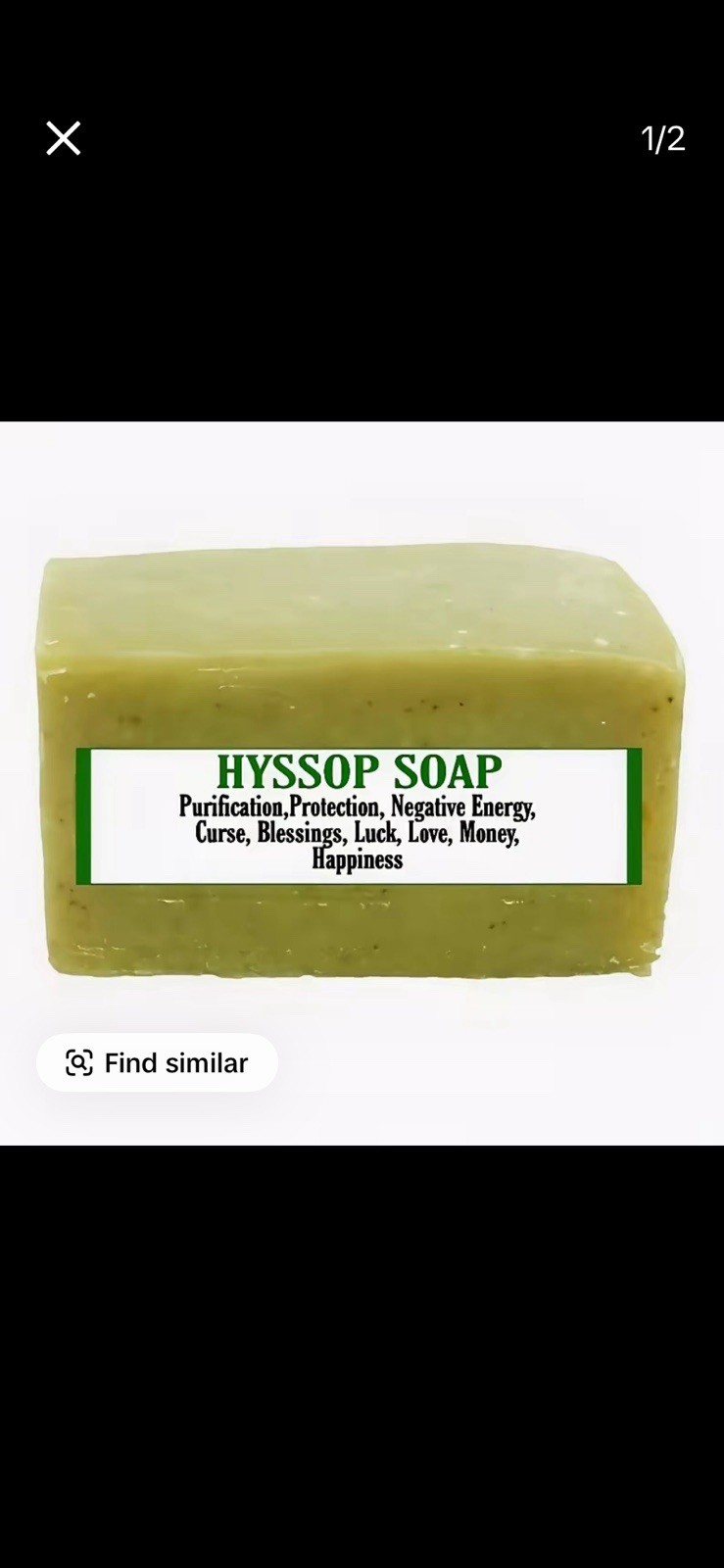 Hyssop Soap Herbal Scent Body & Hand Bar Soap Floral Green Rectangular Regular