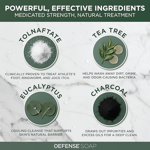 Medicated Antifungal Soap Bar with 1% Tolnaftate & Tea Tree Oil – Jock Itch, Rin