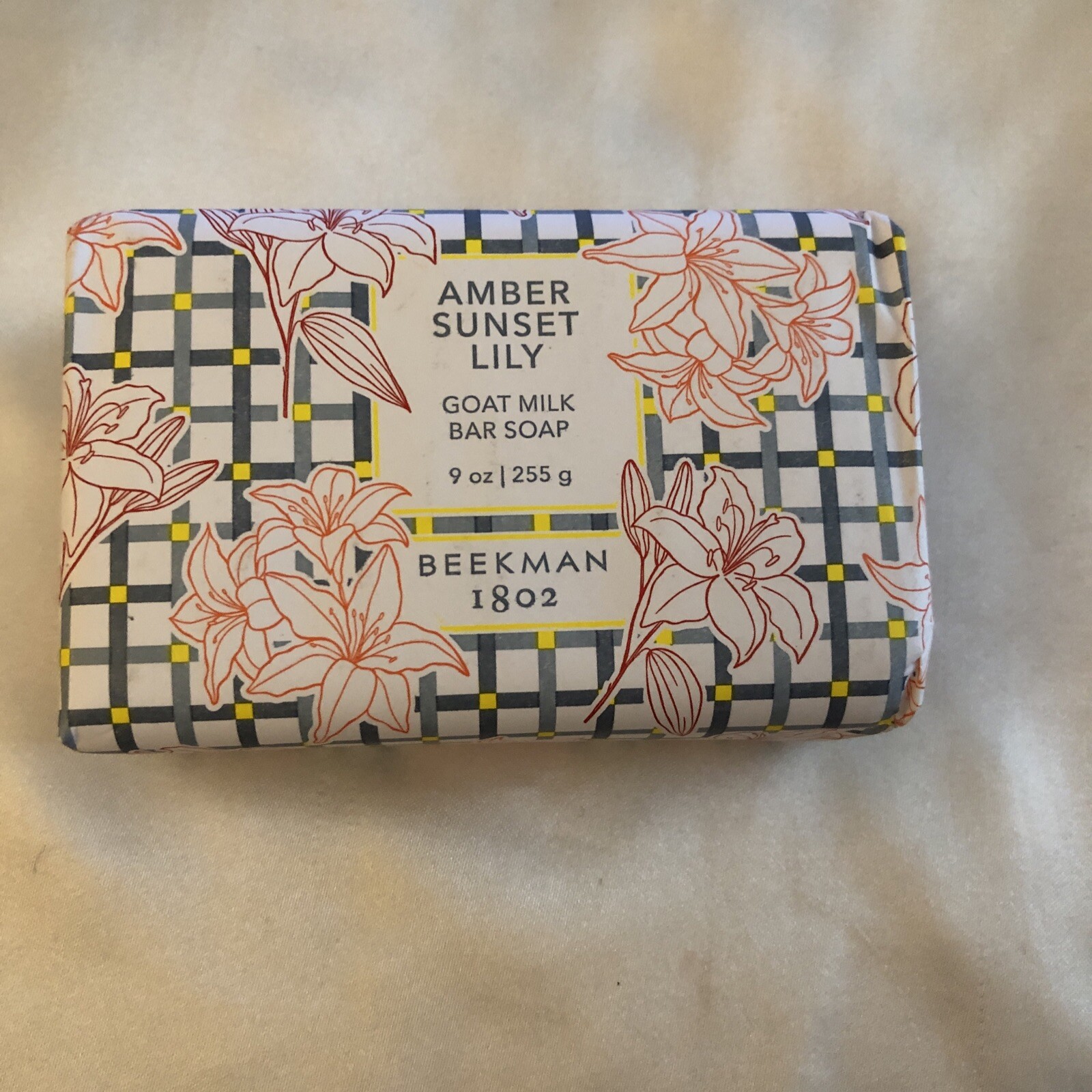 BEEKMAN 1802 Amber Sunset Lily Goat Milk Bar Soap 255g Jumbo Sealed NIB