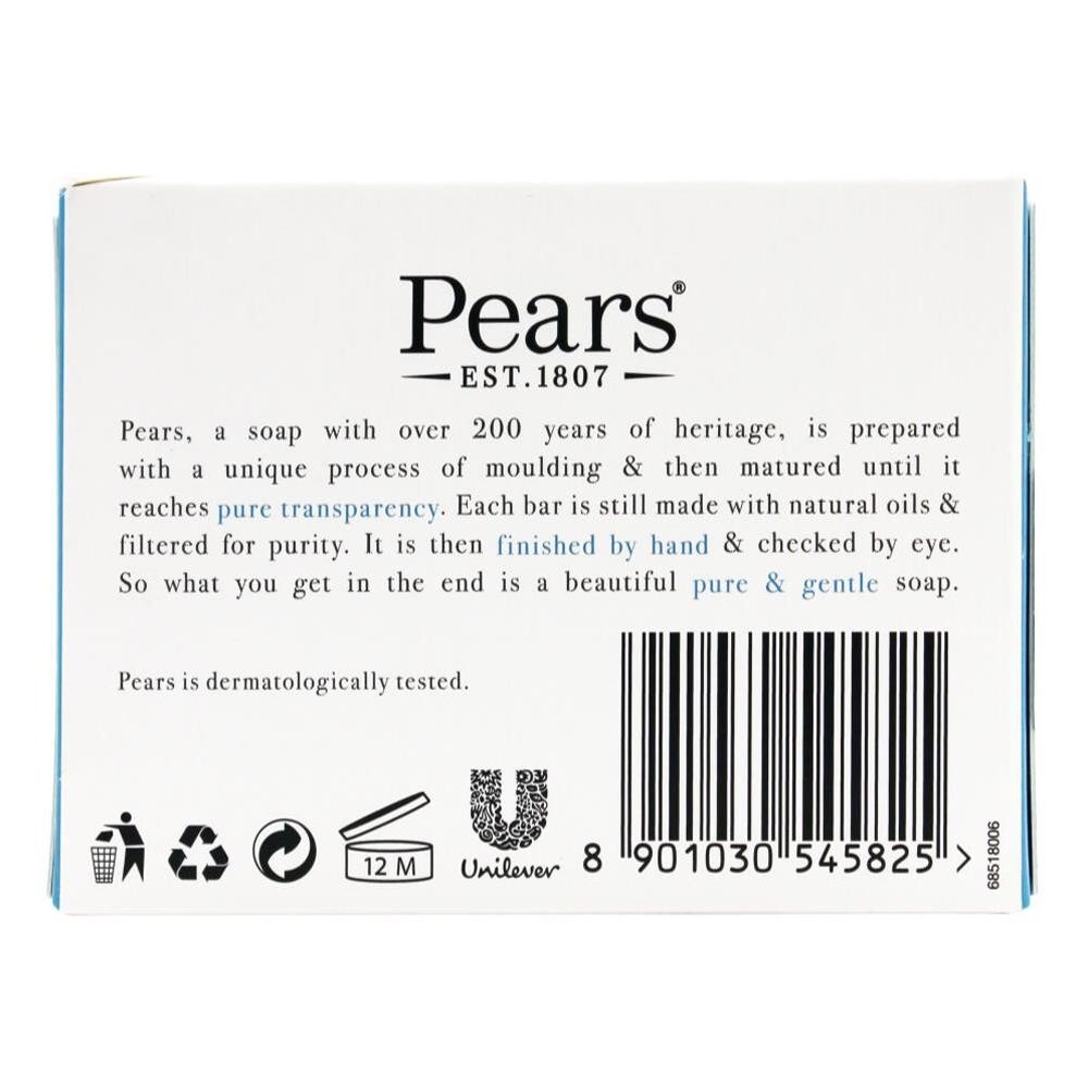 12 x PEARS 100g TRANSPARENT SOAP BAR PURE & GENTLE WITH MINT EXTRACTS BRAND NEW