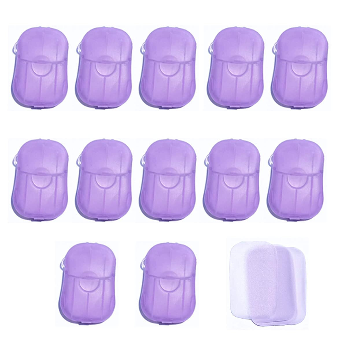 12 Boxes (240 Sheets) Soap Paper Sheets Portable Disposable Travel Scented Bath