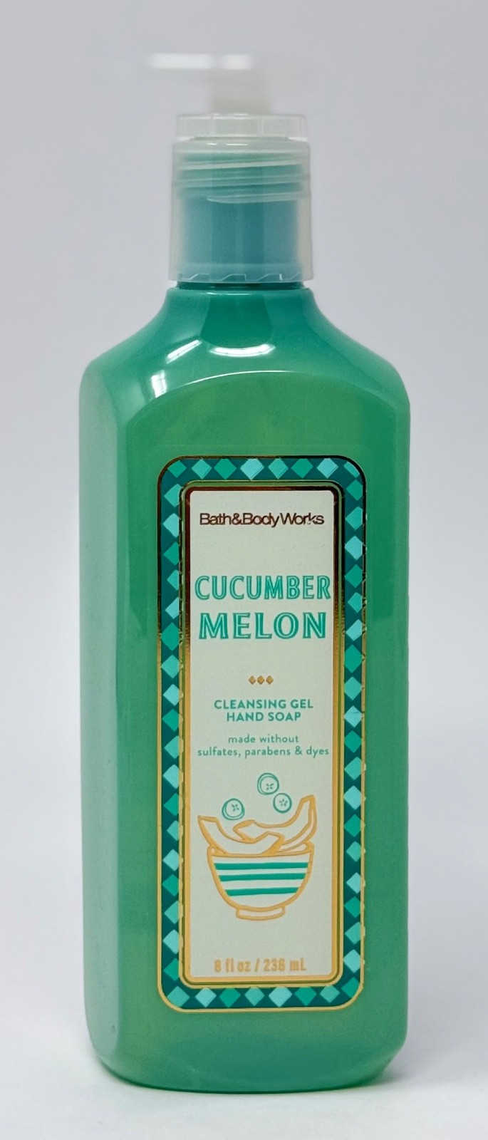 1 NEW BATH & BODY WORKS CUCUMBER MELON CLEANSING GEL HAND SOAP WASH PUMP 8 OZ