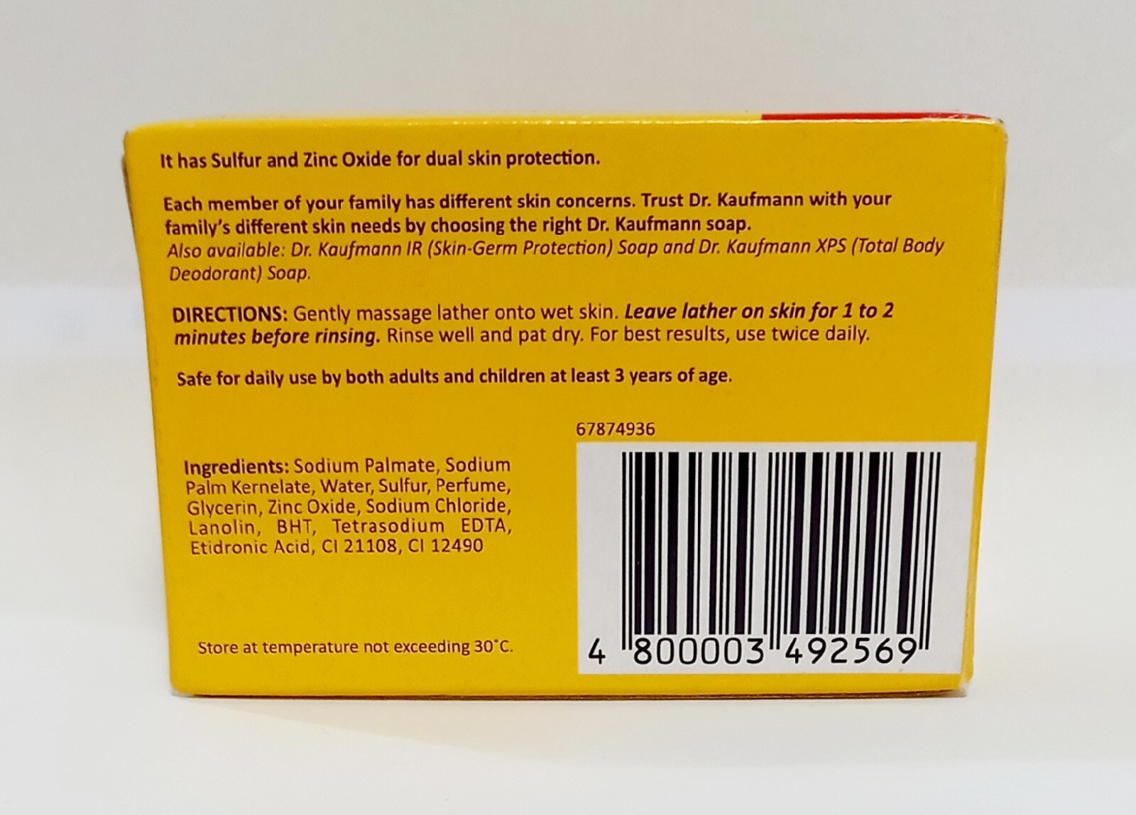Dr. Kaufmann Sulfur Soap (2 Bars x 80g) Dual Skin Protection