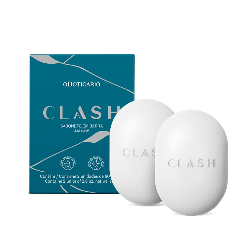 Boticario – Clash – Kit de Sabonetes em Barra 2 x 80Gr – (Bar Soaps 2 x 2.82Oz)