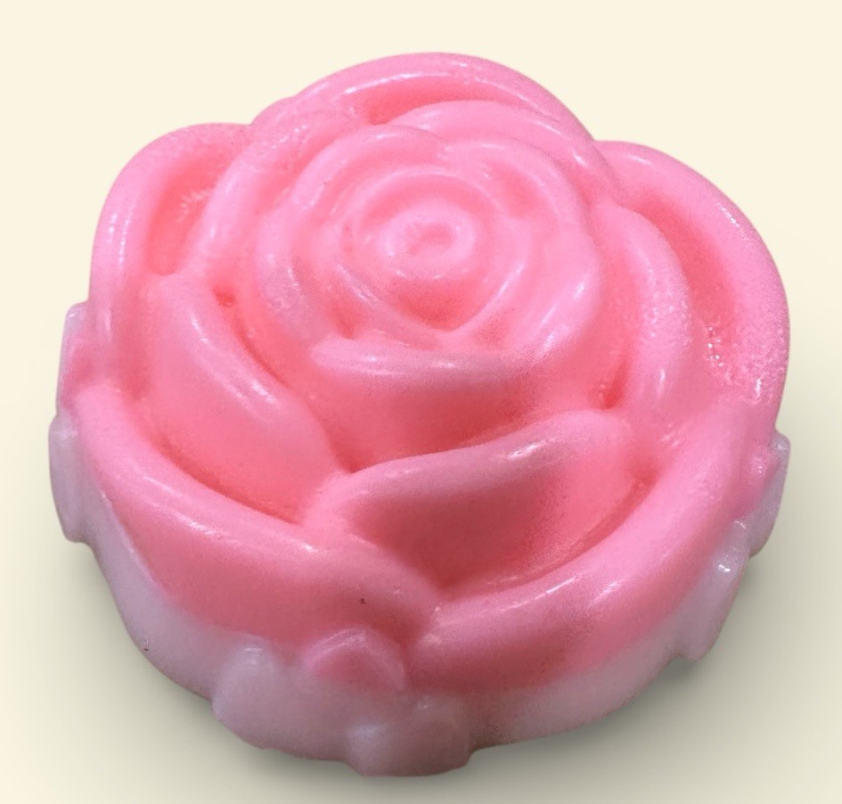 Handmade Goat Milk Soap Bar 2 Roses Flower Pink Rose Vanilla Vegan Organic Gift