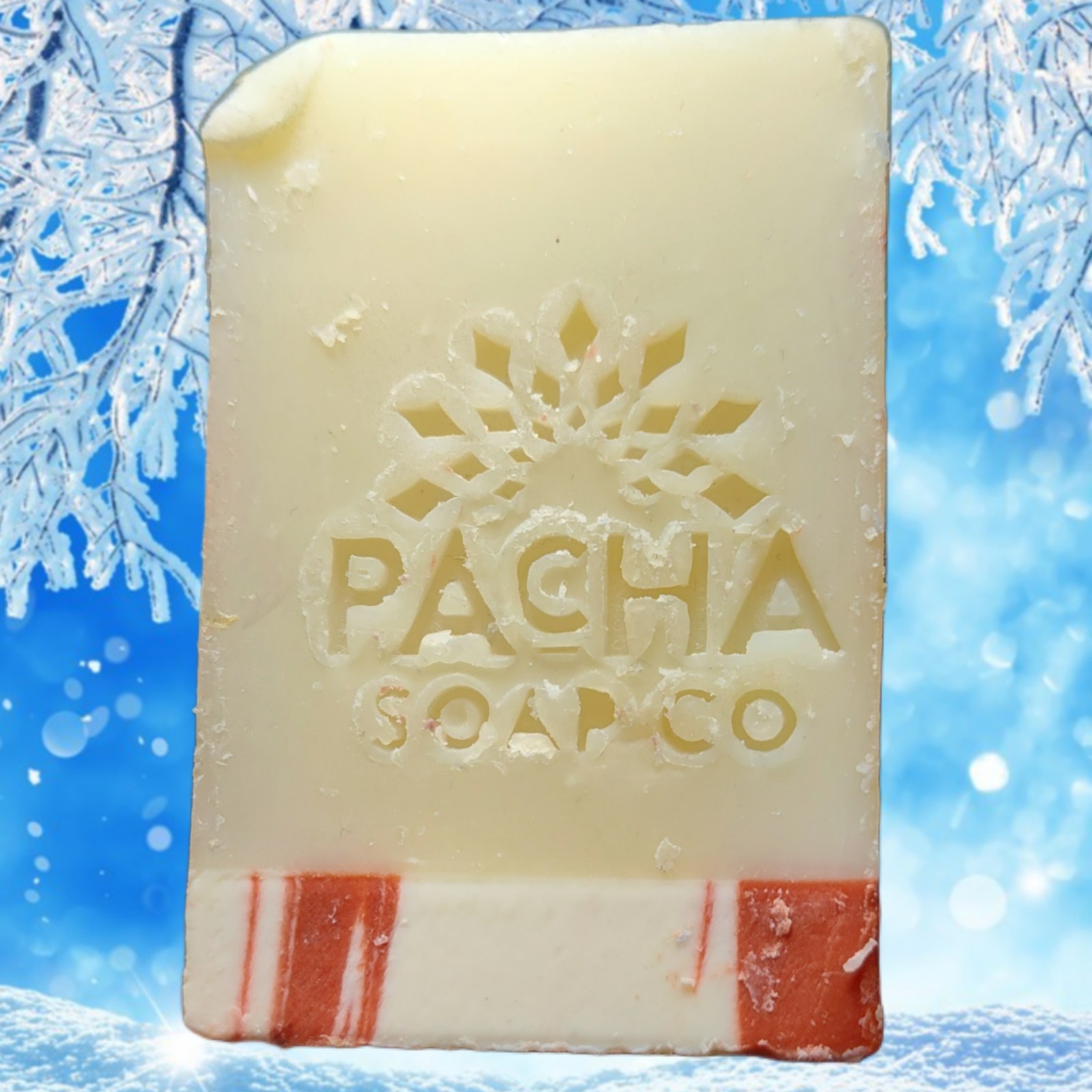 Pacha Soap Peppermint Candy Cane Holiday Collection Bar Soap 4 oz