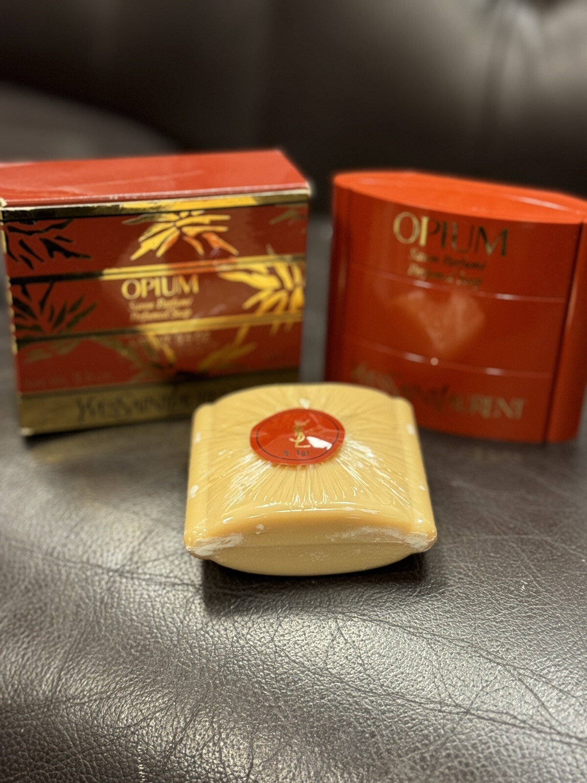 Yves Saint Laurent Opium Perfumed Soap 3.5 OZ Sealed In Red Case