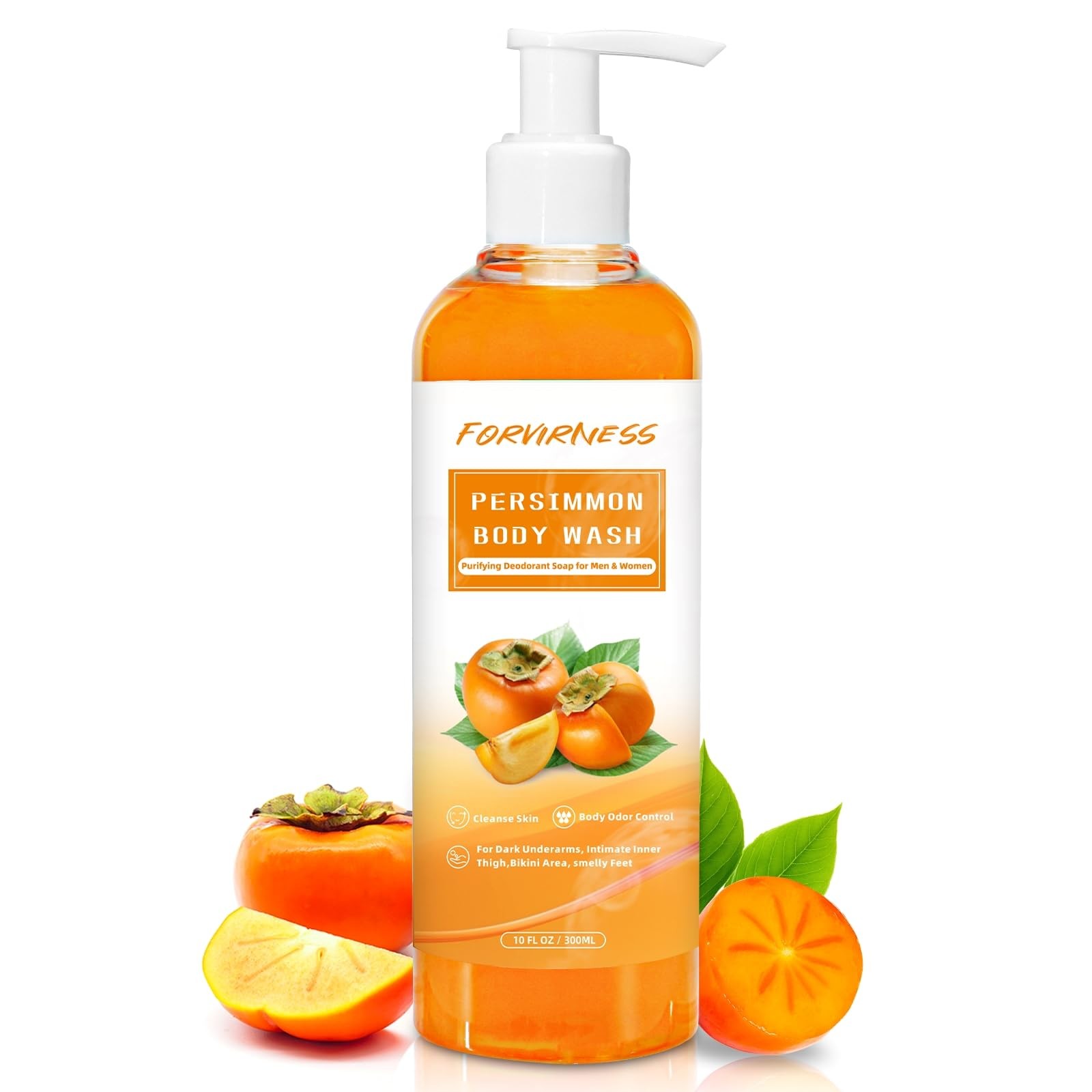 forvirness Persimmon Body Wash for Old 10.28 Ounce (Pack of 1), dark brown