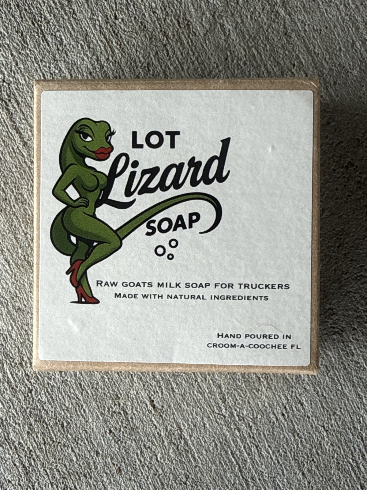 “Lot Lizard” Raw Goats Milk Soap For Truckers. All Natural New Unused In Box