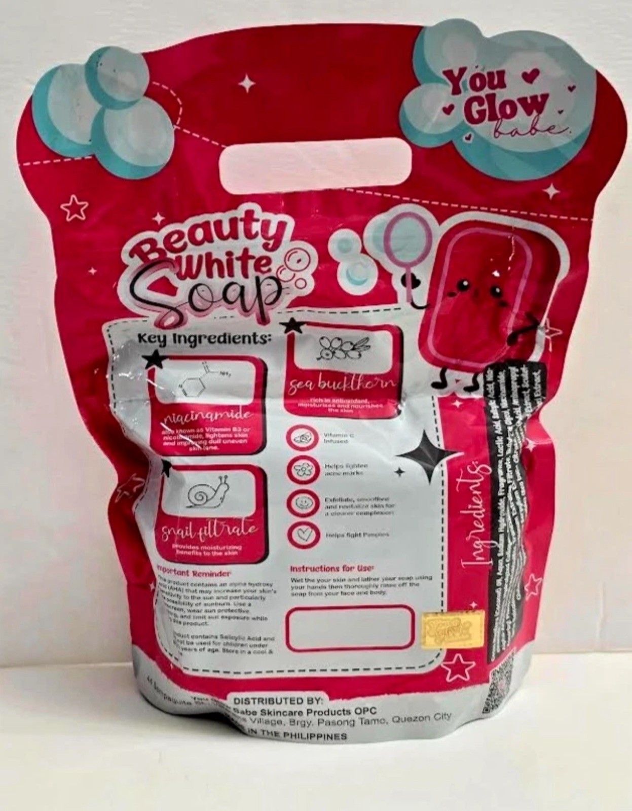 Beauty White Soap by You Glow Babe, 5 Bars x 70g (Authorized US Seller)