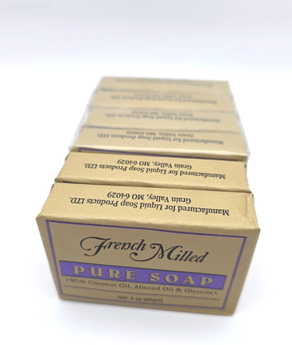 French Milled Guest Soap Lot Of 6 Coconut Almond Glycerin Bath Bars 3 Oz