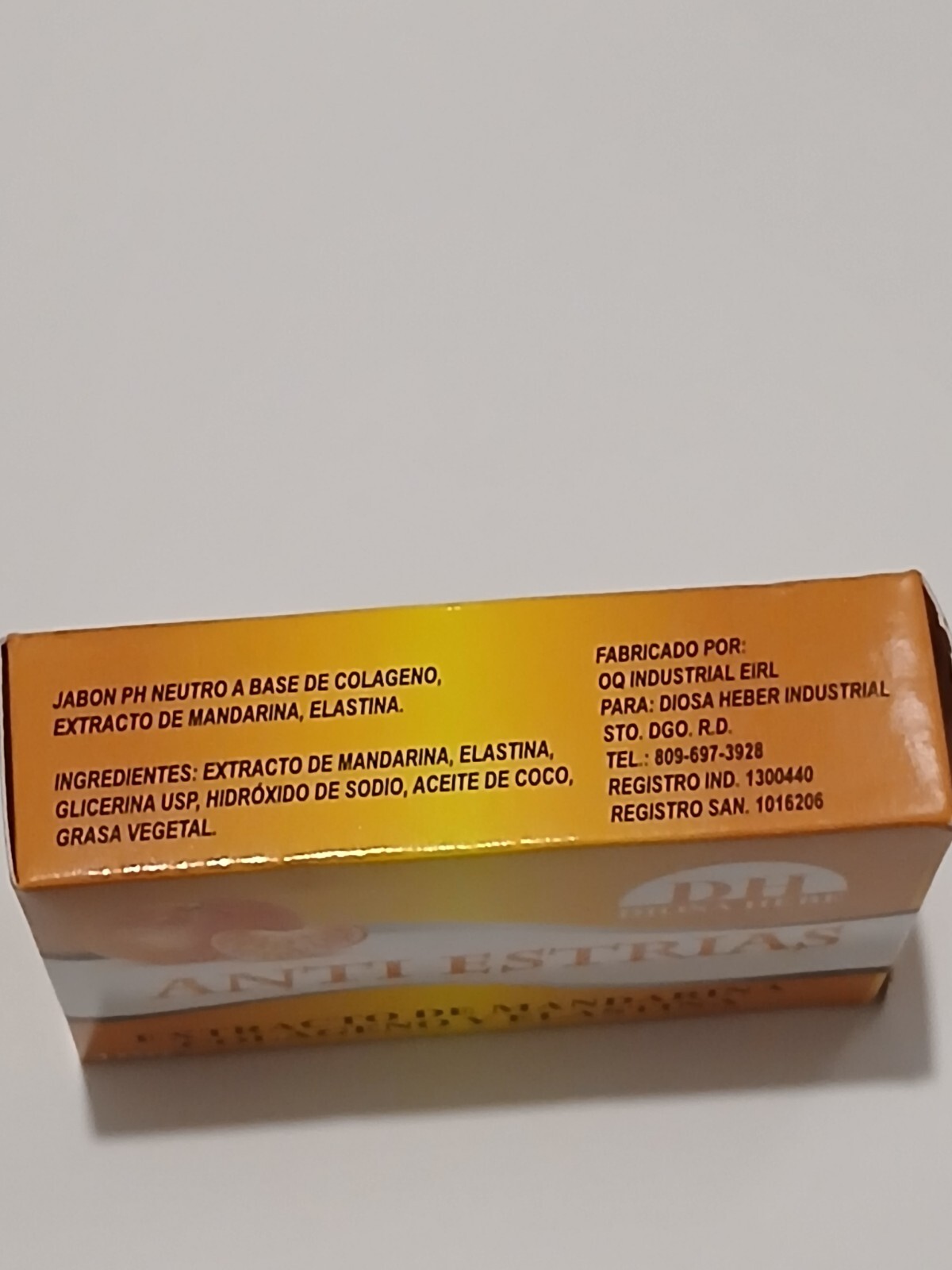 DH Jabon ANTI Estrias Extracto De Mandarina Colageno Y Elastina 100g
