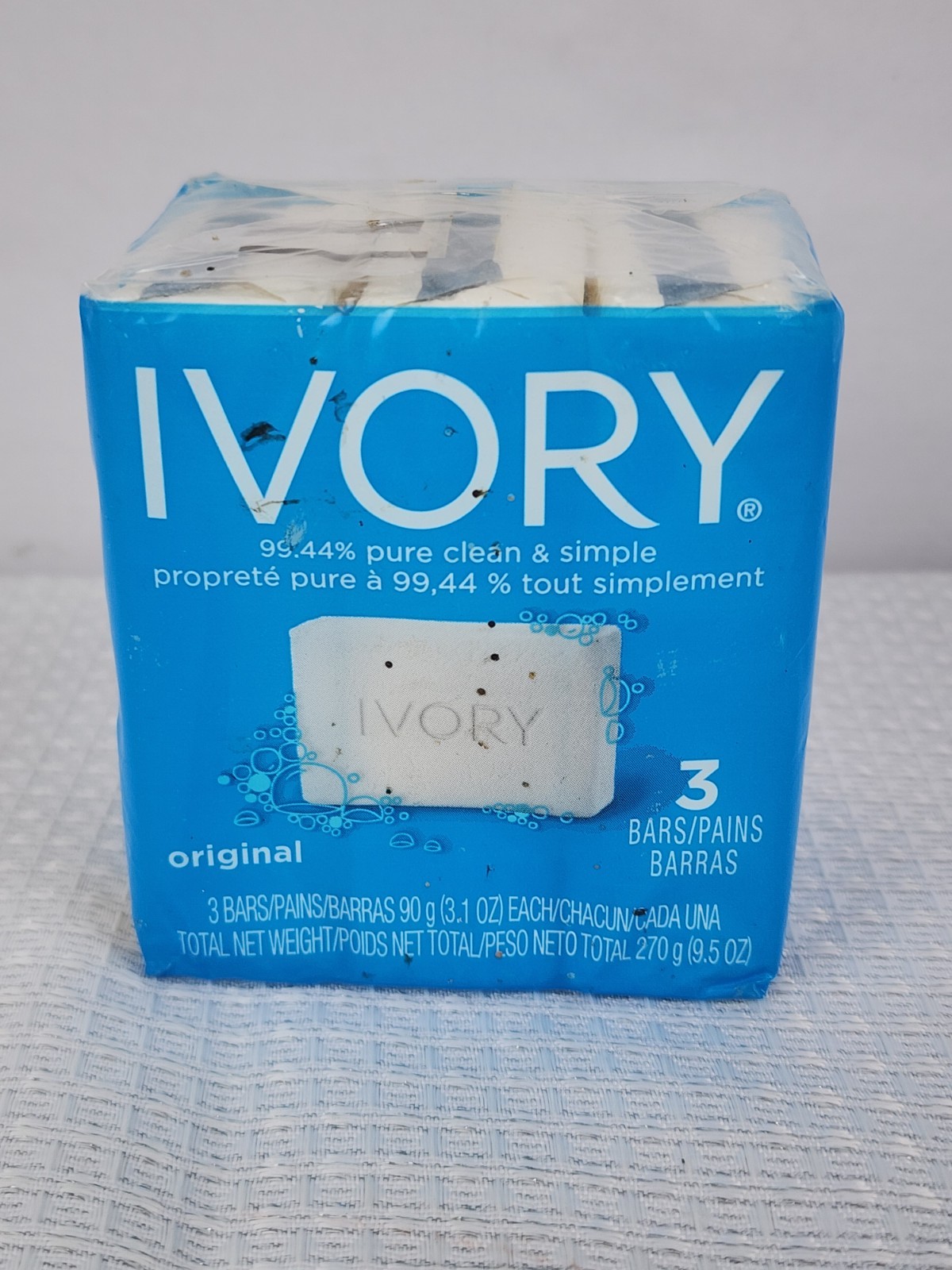 Vintage Original Ivory Bar Soap 3 Pack 9.5oz 99.44% Pure Clean Simple SEALED