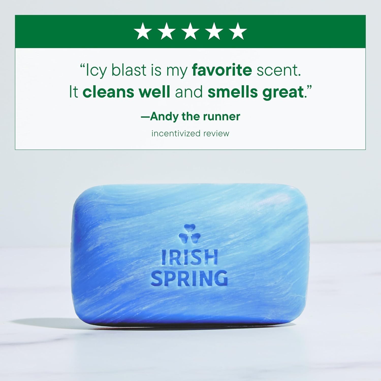 Icy Blast Men’s Bar Soap – 3.7 Oz, Infused with Flaxseed Oil for All Skin Types