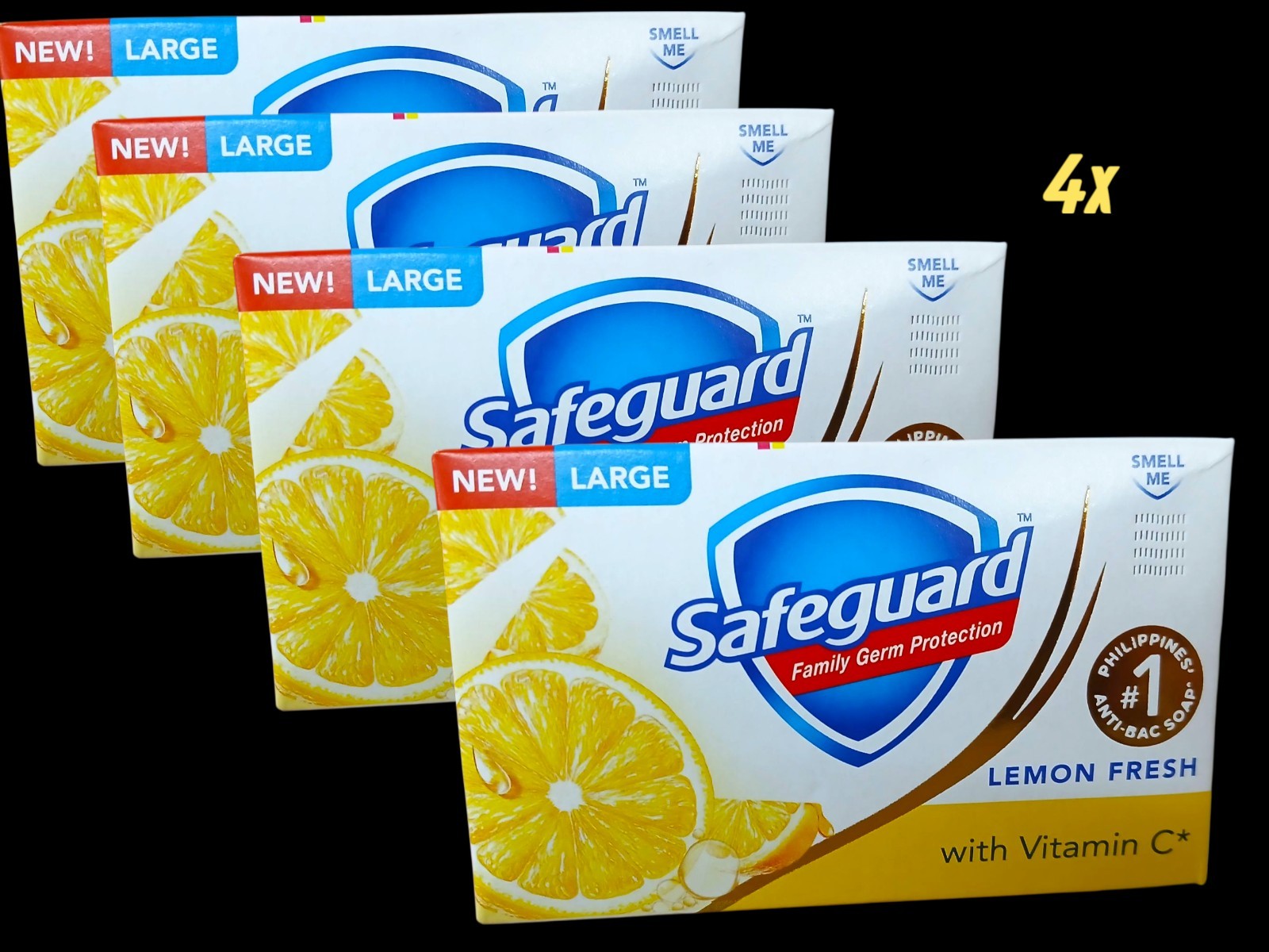 New SAFEGUARD LEMON FRESH With Vitamin C 115g x 4 Philippines