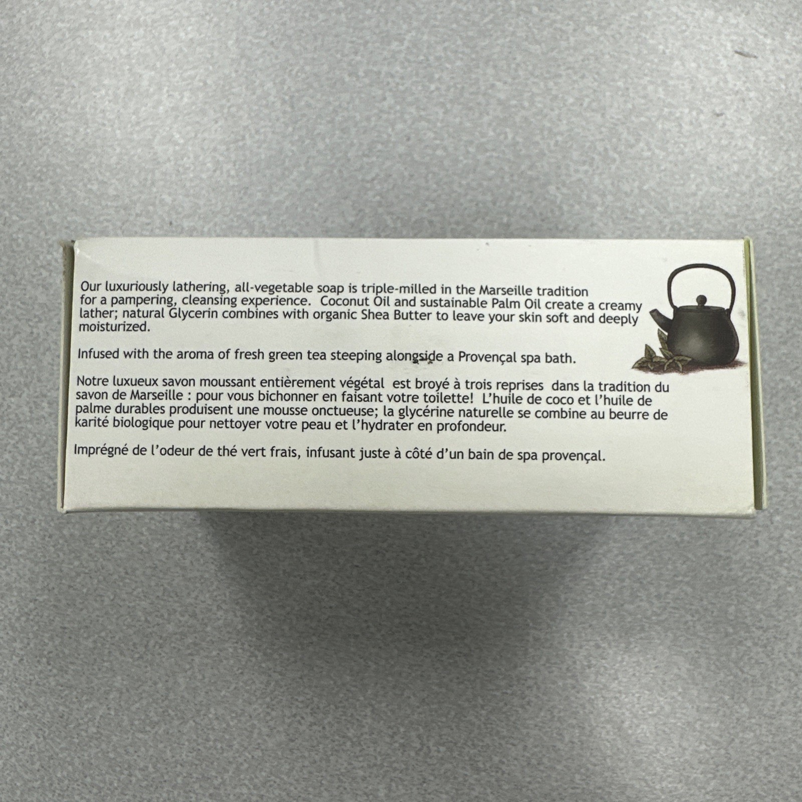 South of France French Milled Oval Bar Soap Green Tea 6 oz Natural Body Care